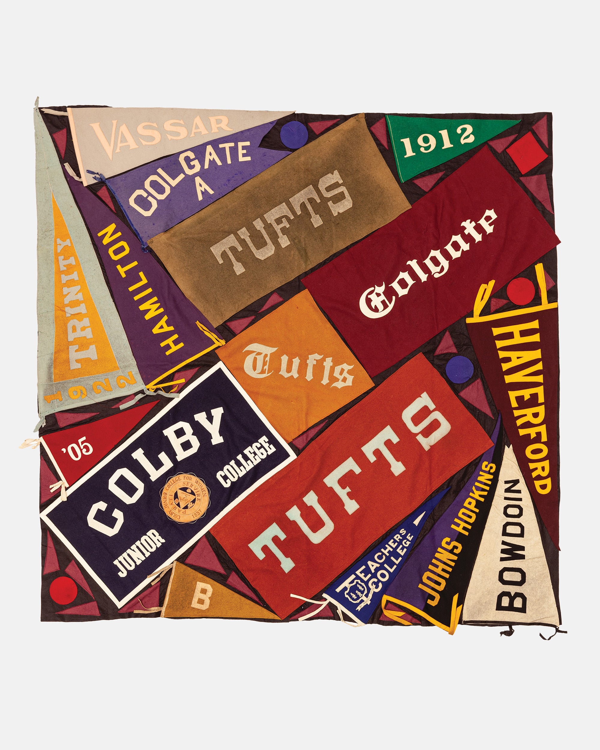 Vintage Pennant Quilt - Colleges #6