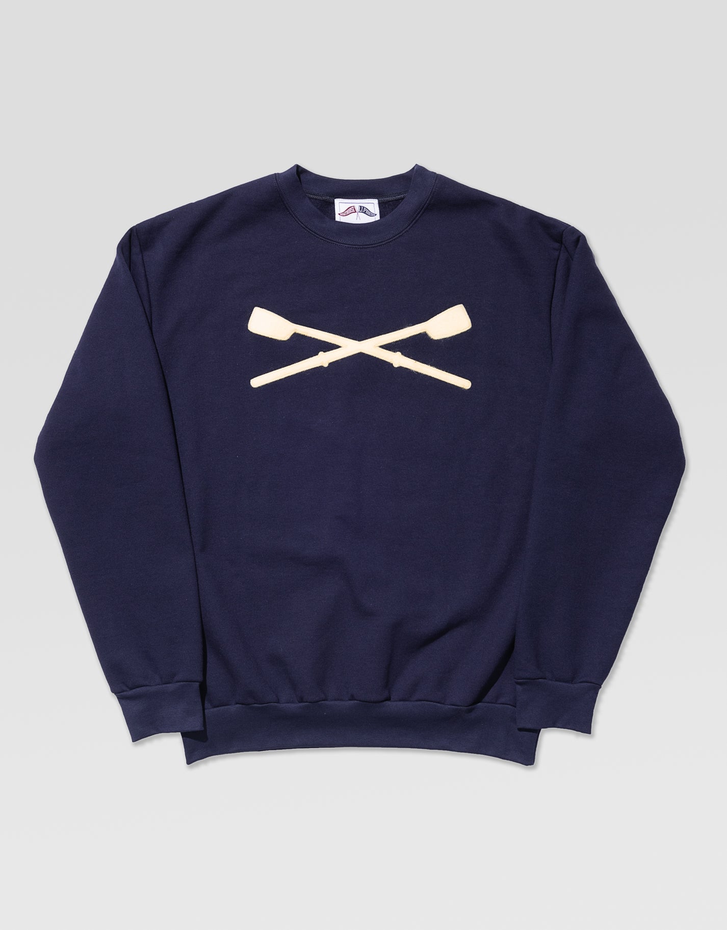 J.PRESS x BOATHOUSE HEAVYWEIGHT CREWNECK SWEATSHIRT - NAVY