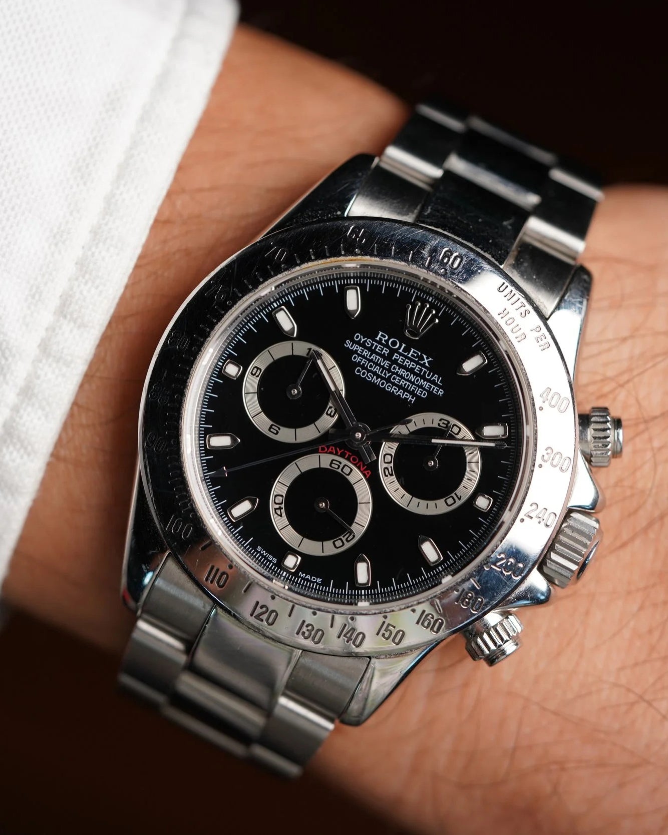 Rolex Daytona Ref. 116520 Black Dial Full Set And Service Papers