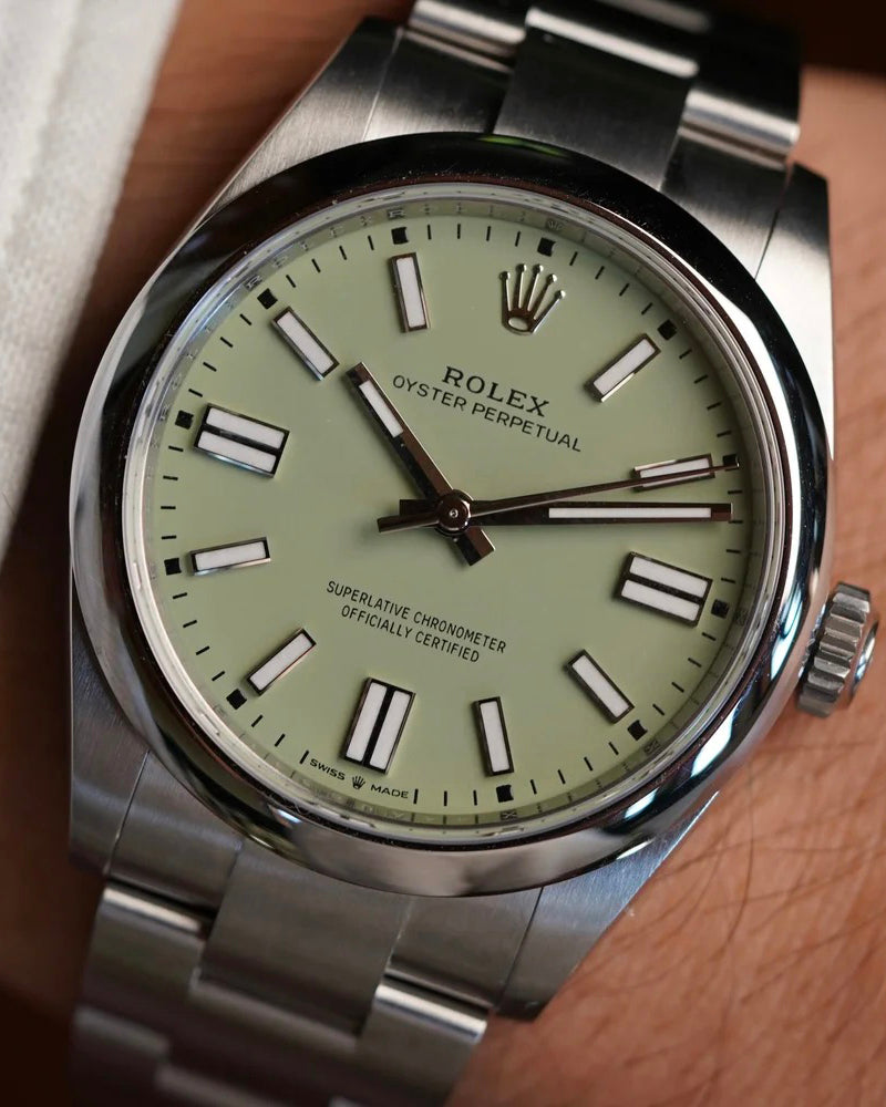 Rolex Pistachio 41MM Oyster Perpetual Ref 134300 Full Set Brand New