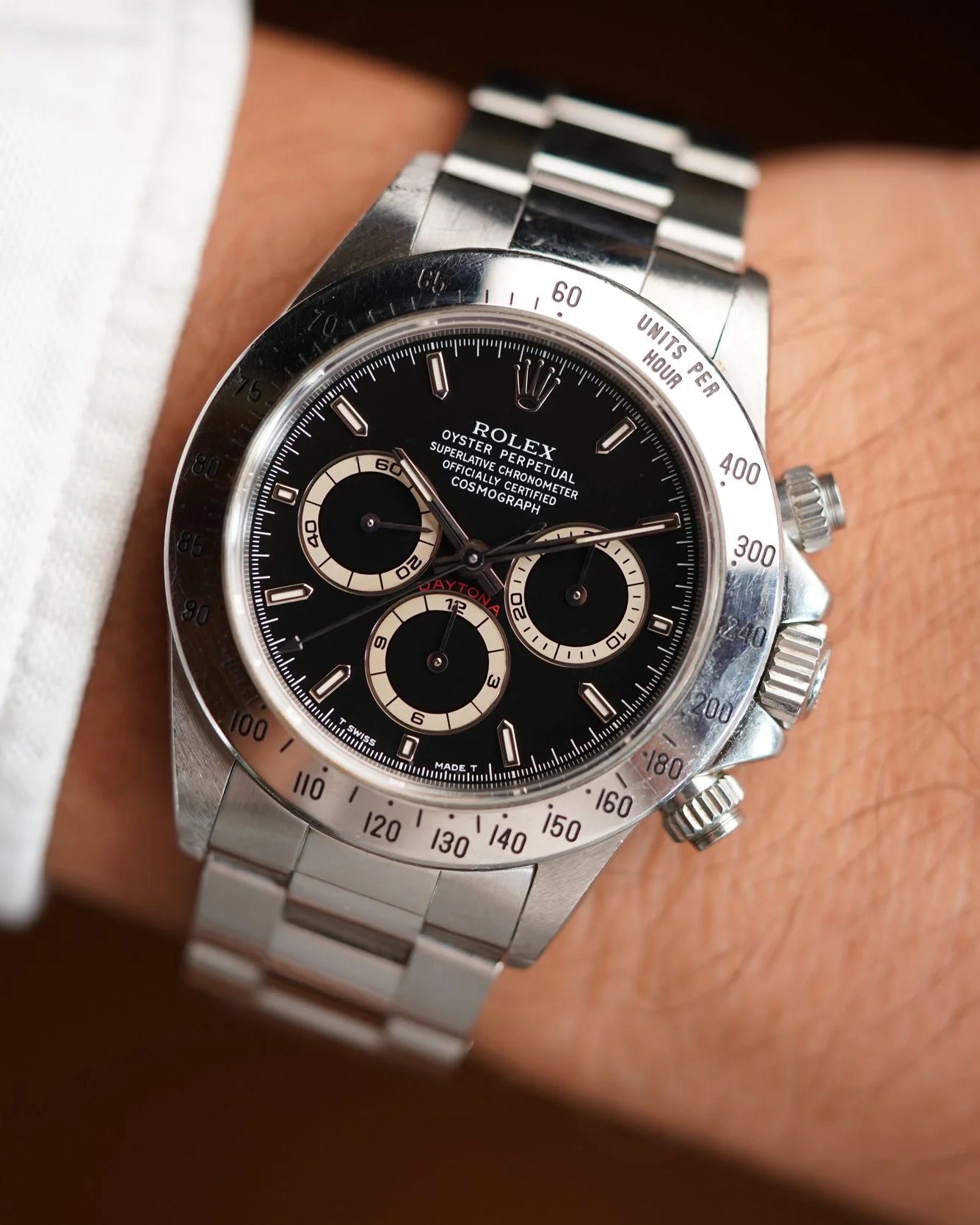 Rolex Black Dial Zenith Daytona Ref. 16520 Full Set Unpolished