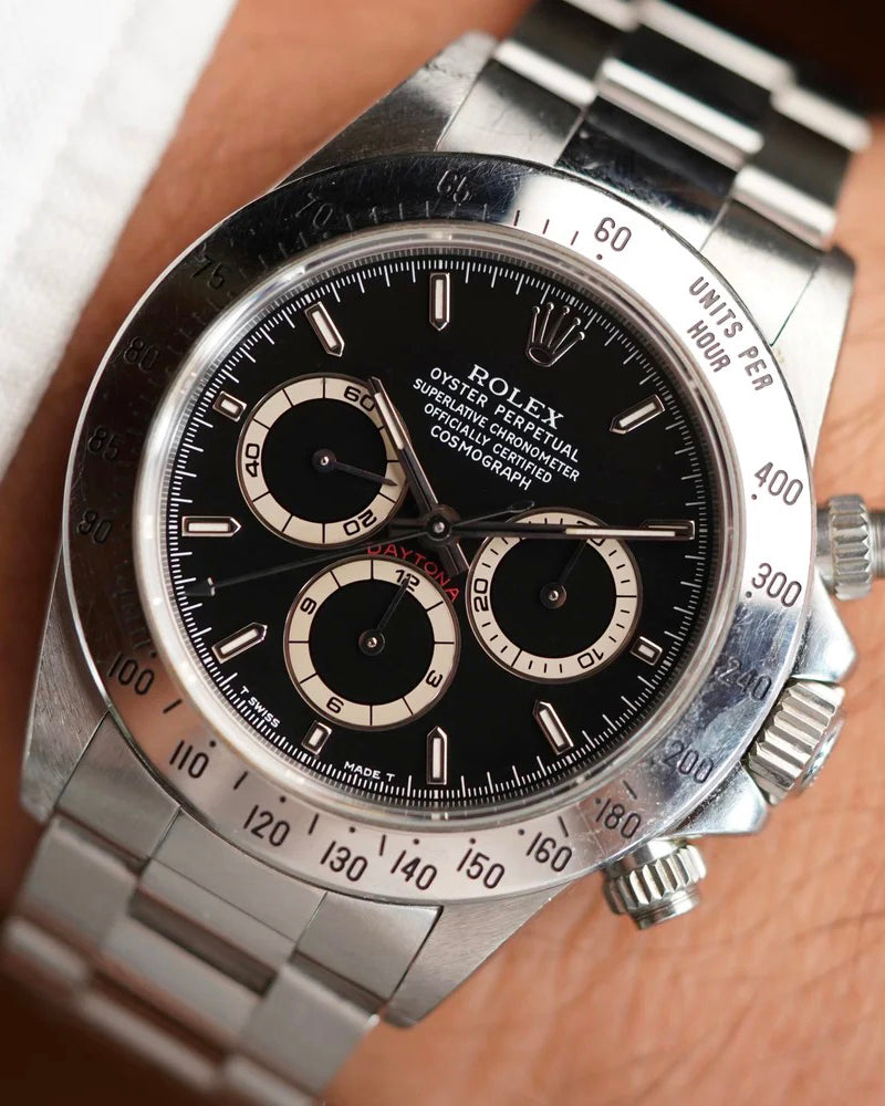 Rolex Black Dial Zenith Daytona Ref. 16520 Full Set Unpolished