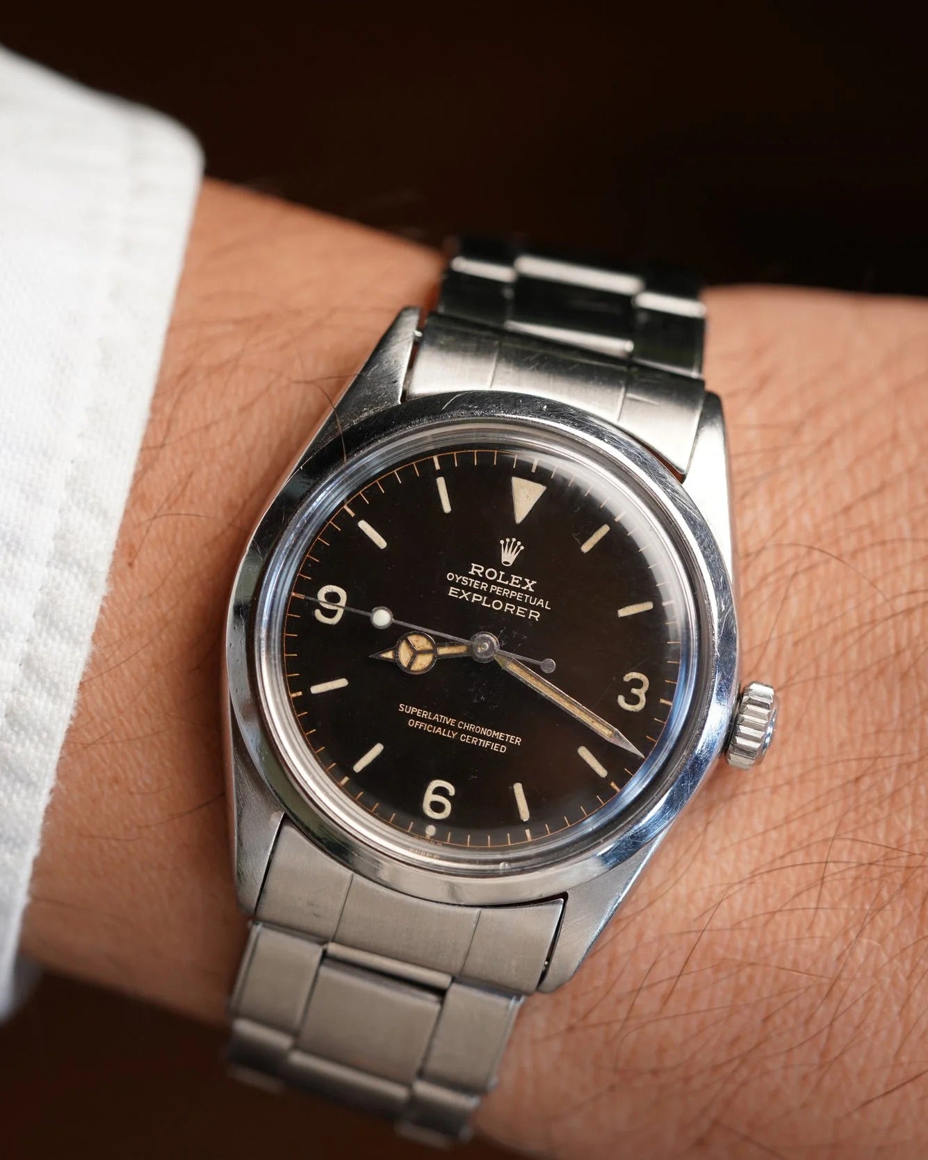 Rolex Exclamation Gilt Dial Explorer Ref 1016