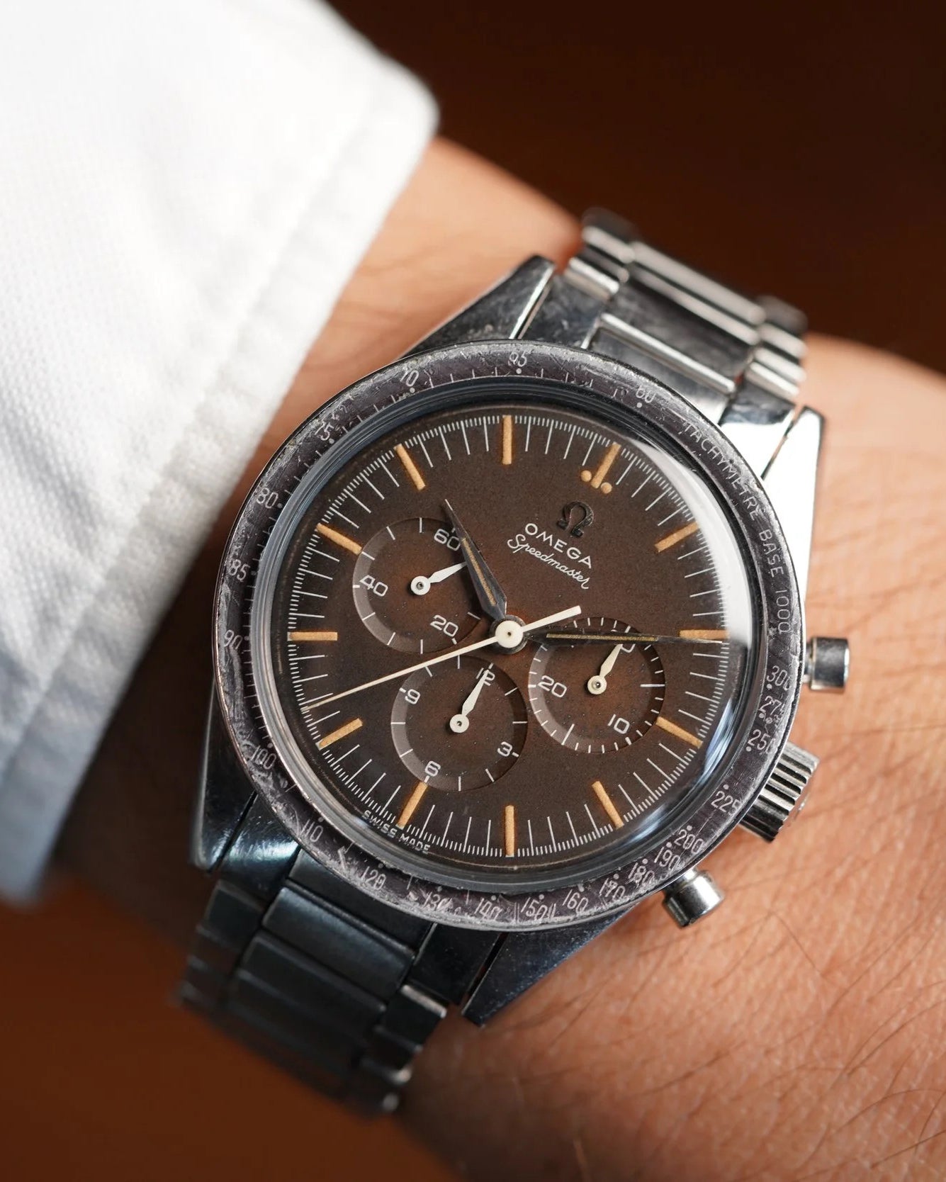 OMEGA Tropical Speedmaster Reference 2998-1 w/ Extract Unpolished w/ Box
