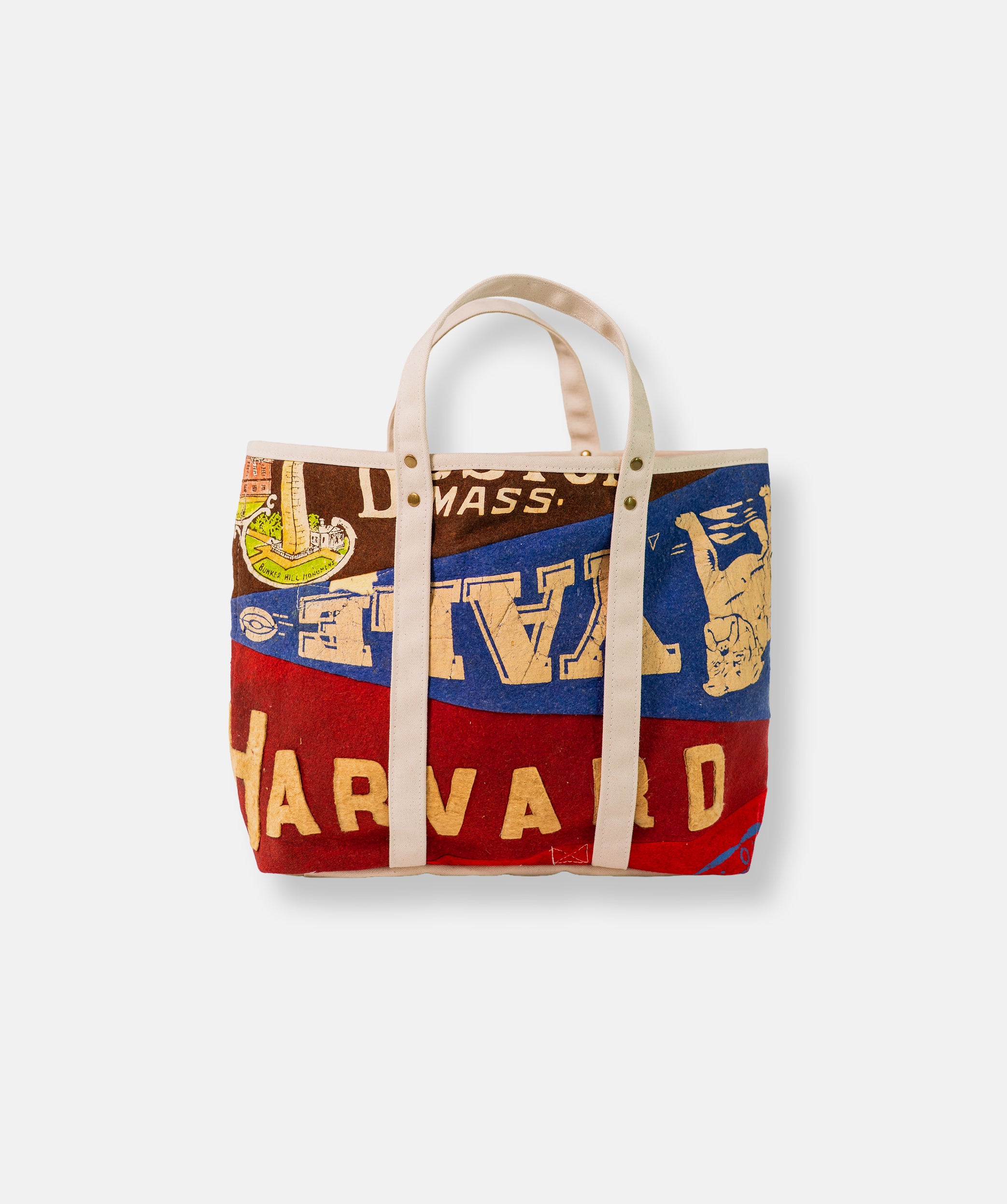 Made-in-USA Handmade Vintage Pennant Tote