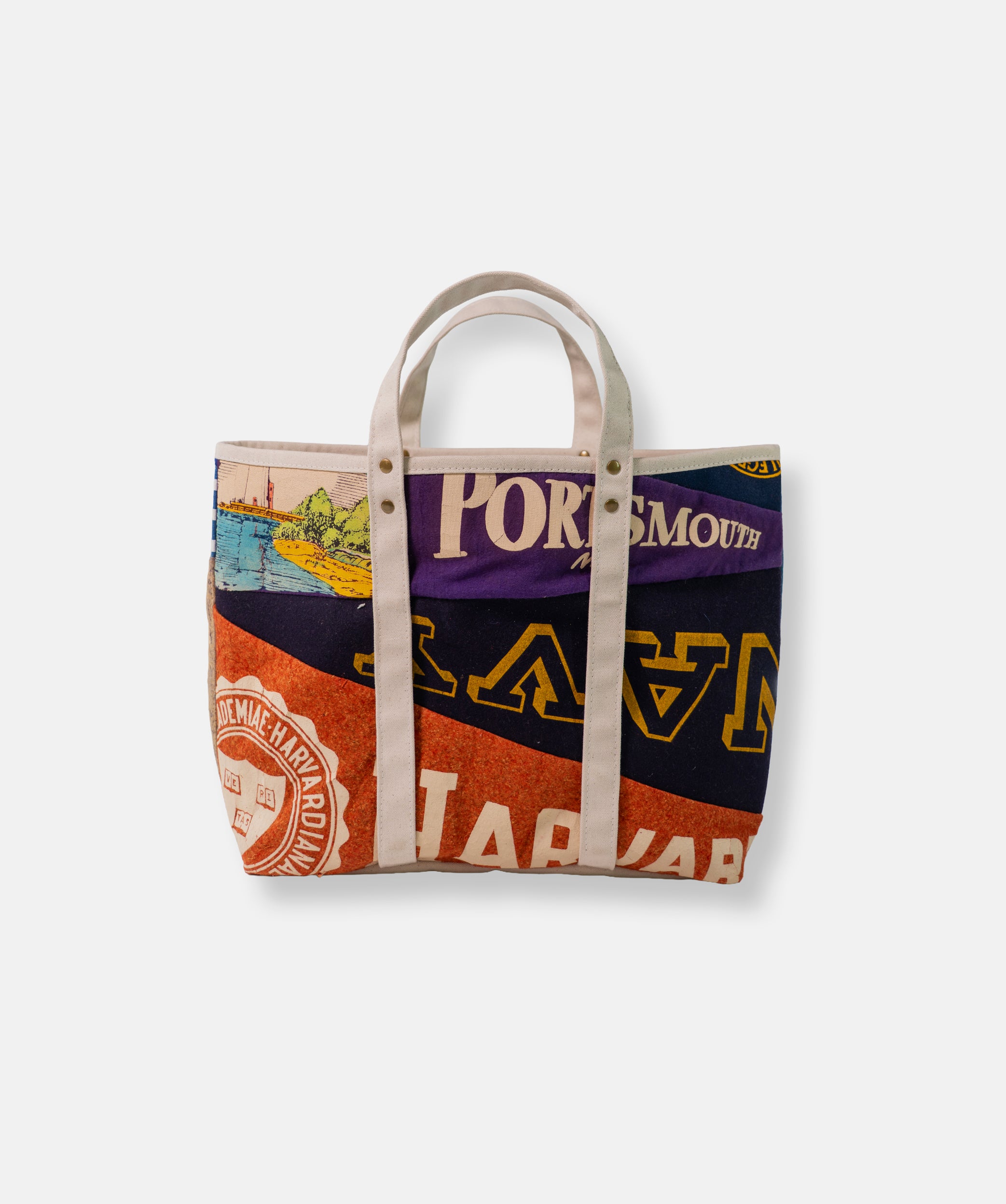 Made-in-USA Handmade Vintage Pennant Tote