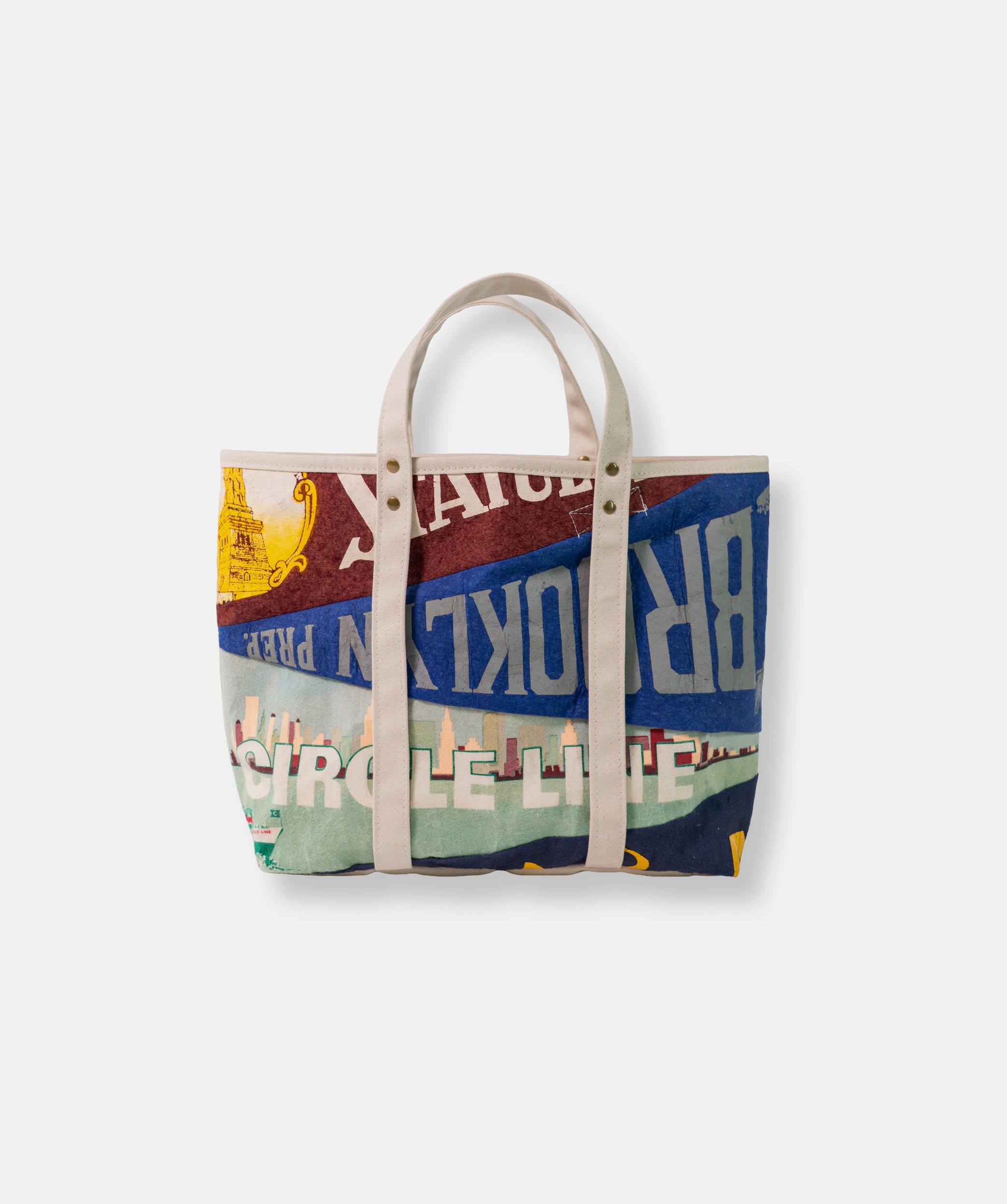 Made-in-USA Handmade Vintage Pennant Tote