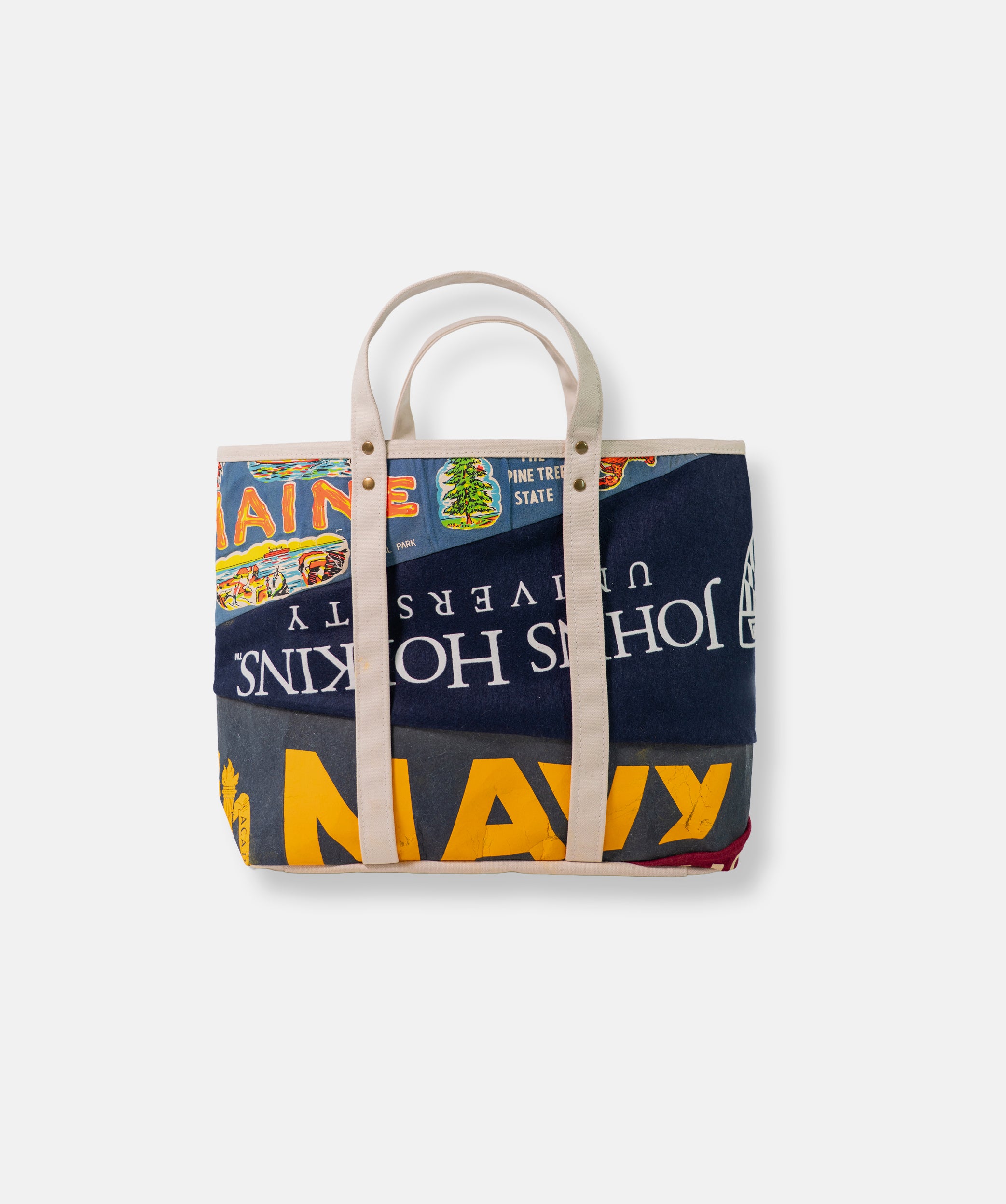 Made-in-USA Handmade Vintage Pennant Tote