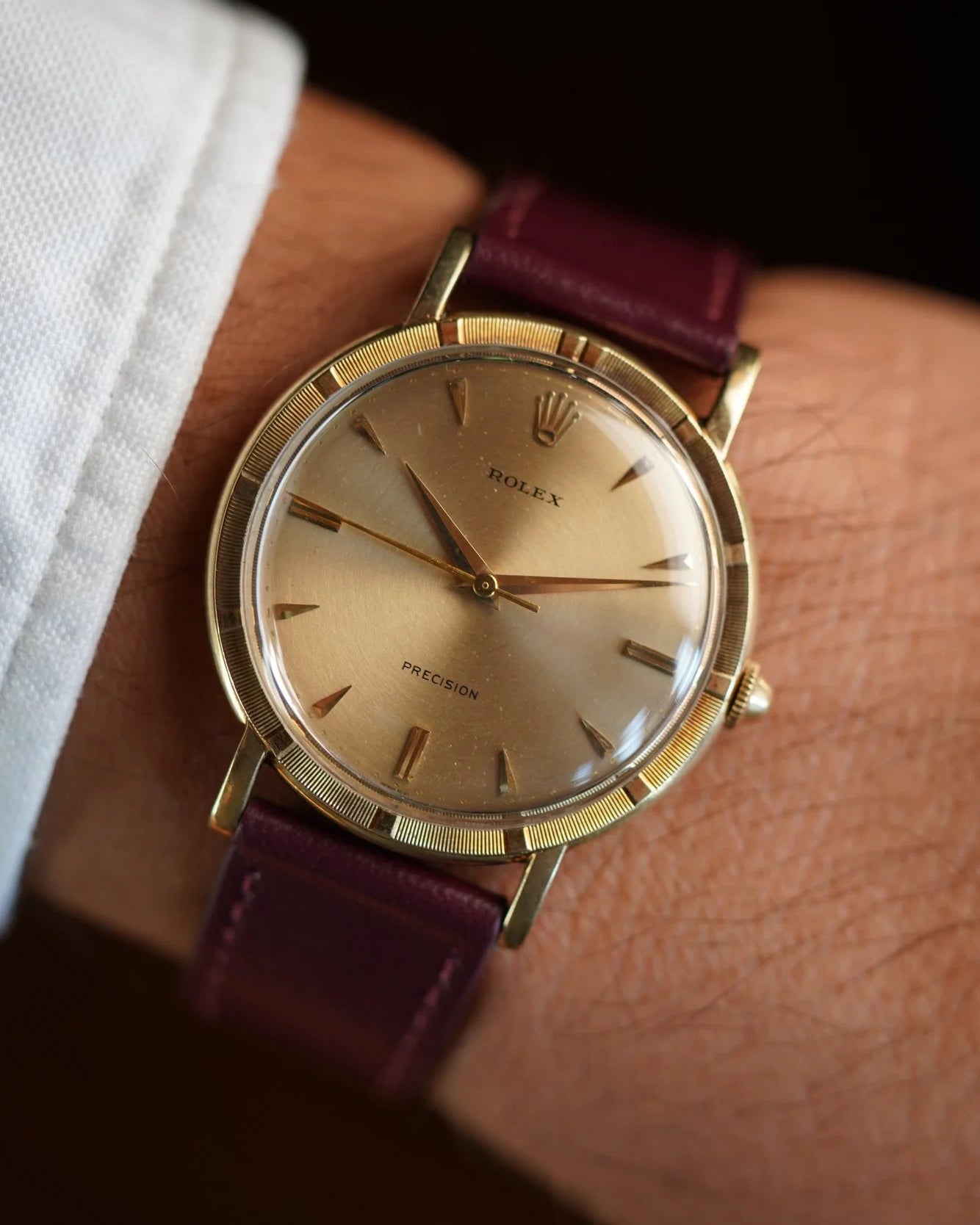 Rolex Precision Ref. 8952 in 18K YG Unpolished