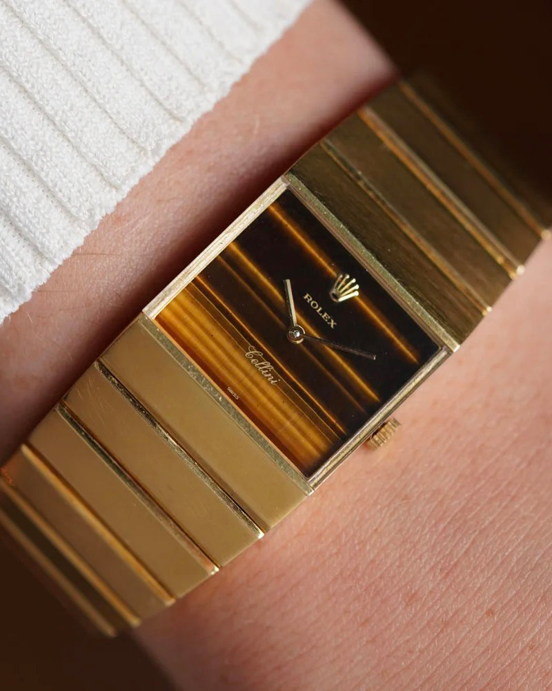 Rolex Tiger Eye Dial Midas Reference 4314 in 18K Yellow Gold w/ Papers