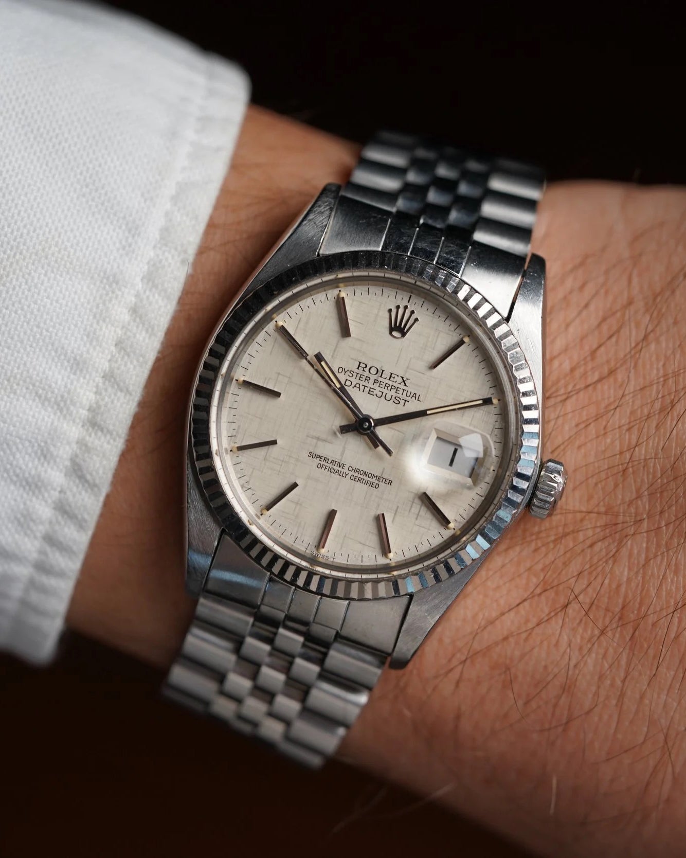 Rolex Datejust Linen Ref 16234 Unpolished