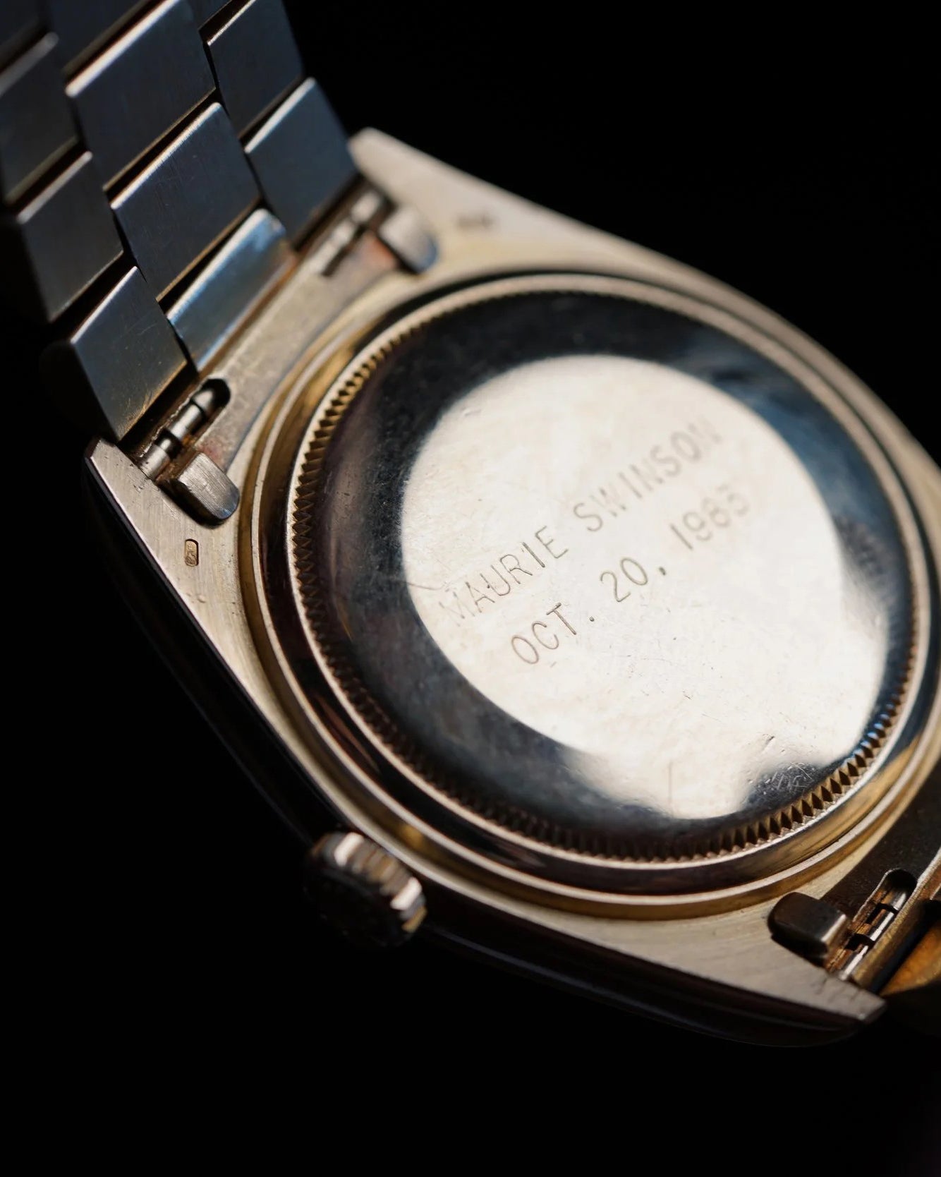 Rolex Black Dial Day-Date Reference 18038 in 18K Yellow Gold Full Set w/ Service Papers