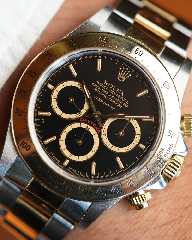 Rolex Floating Cosmograph Zenith Daytona Black Dial Two-Tone 16523