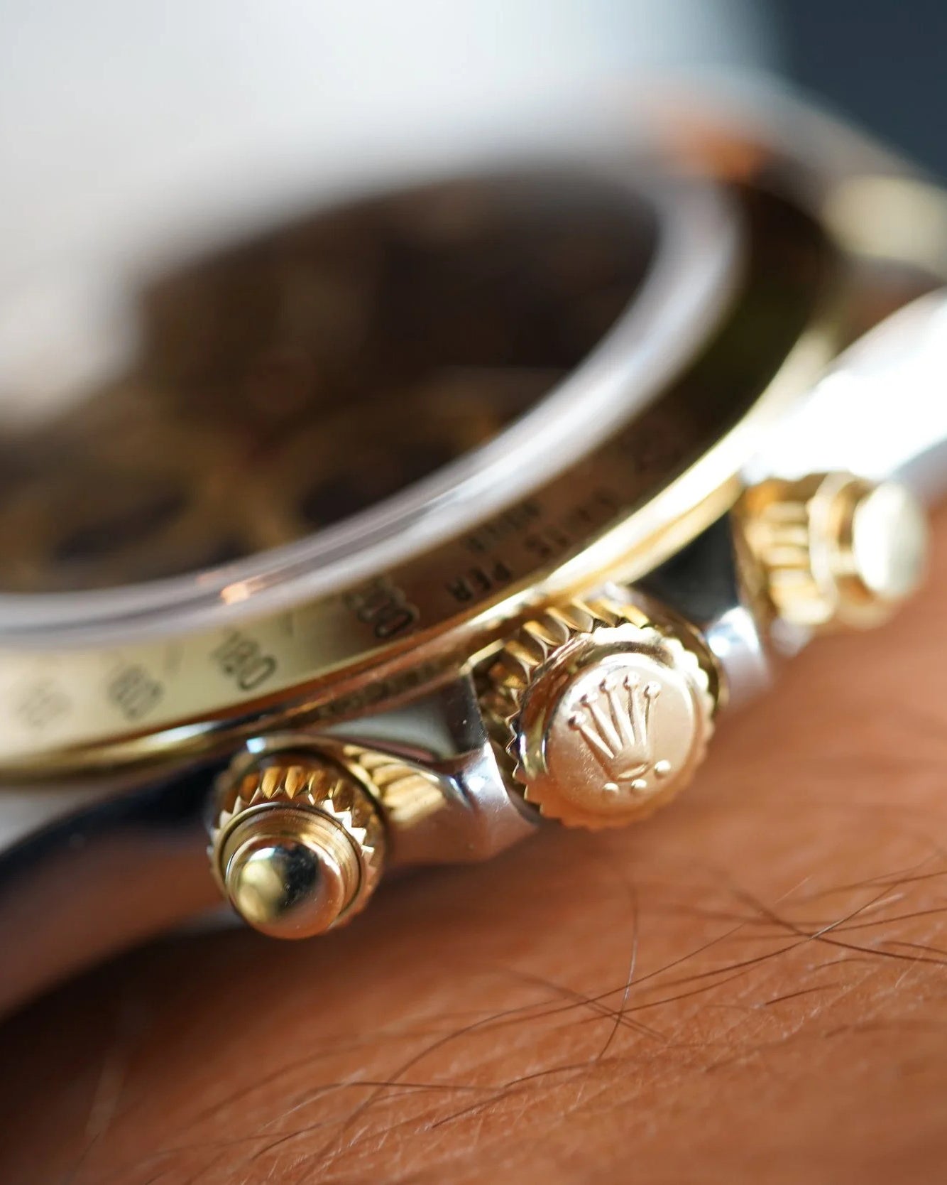 Rolex Floating Cosmograph Zenith Daytona Black Dial Two-Tone 16523