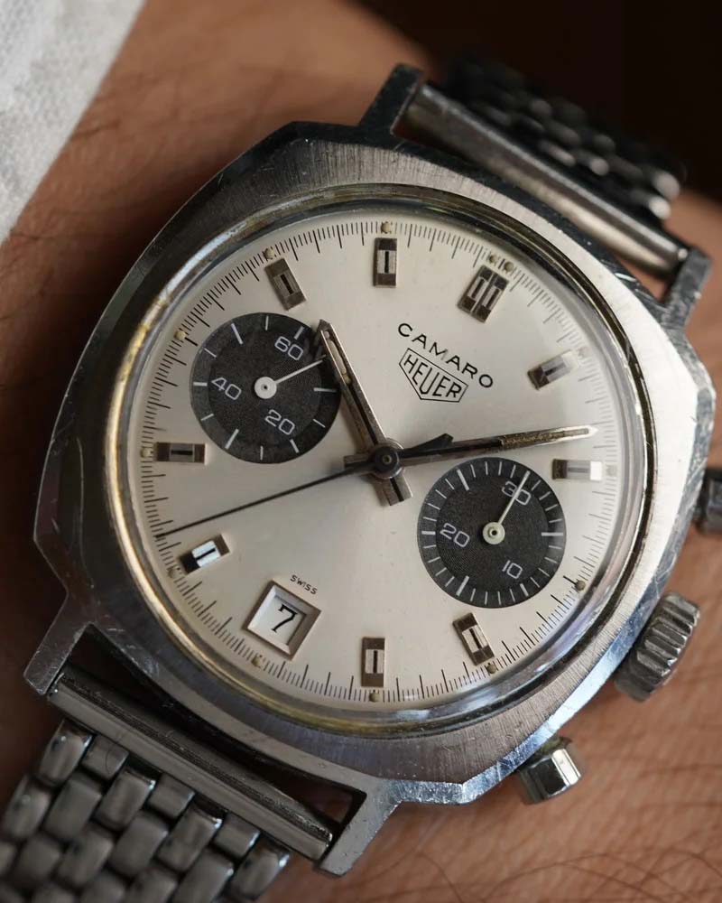 Heuer Camaro Ref. 7843SN on Beads of Rice Bracelet