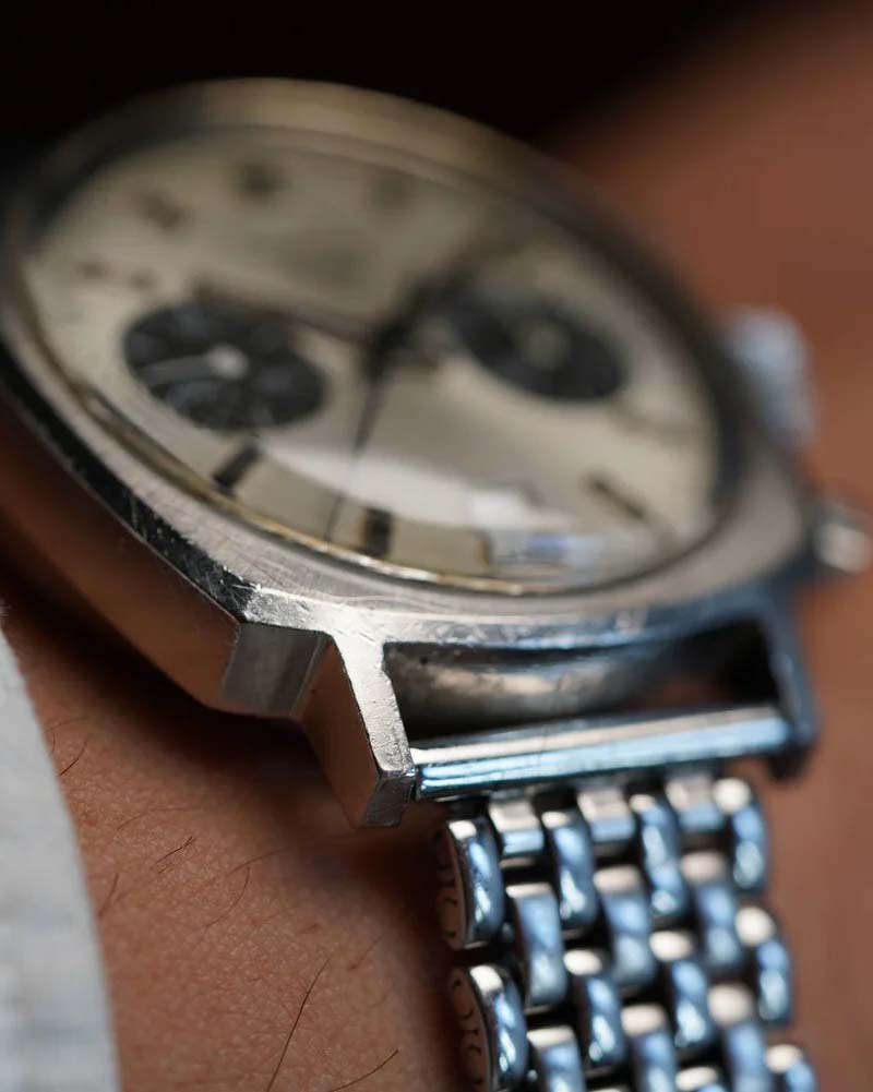 Heuer Camaro Ref. 7843SN on Beads of Rice Bracelet