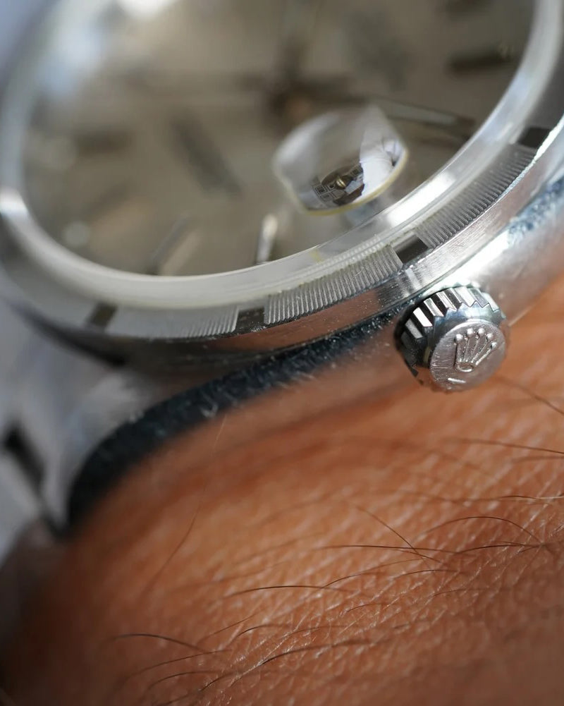 Rolex Date Silver Dial Reference 15210 Unpolished