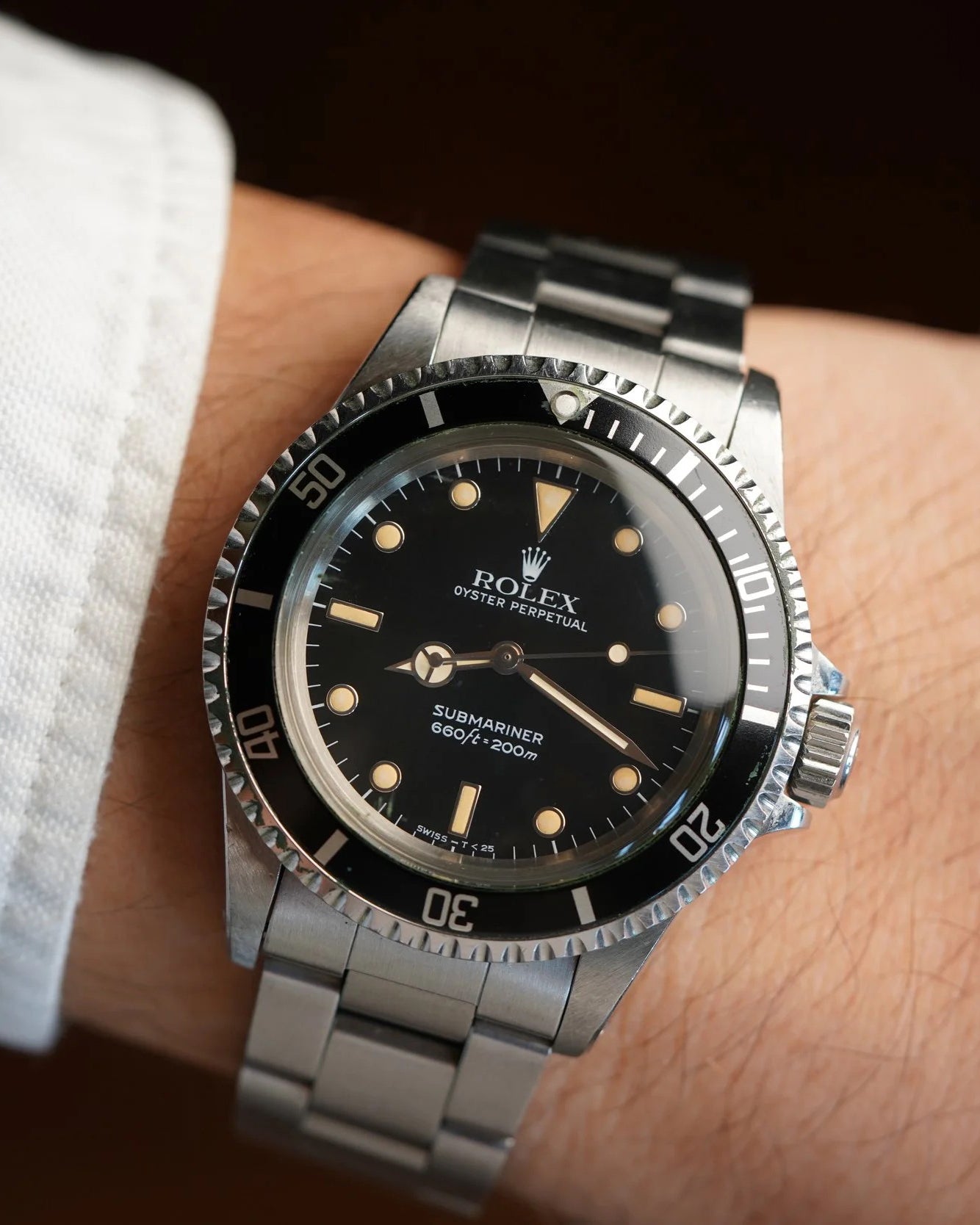 Rolex Submariner Ref. 5513 White Gold Surrounds Unpolished