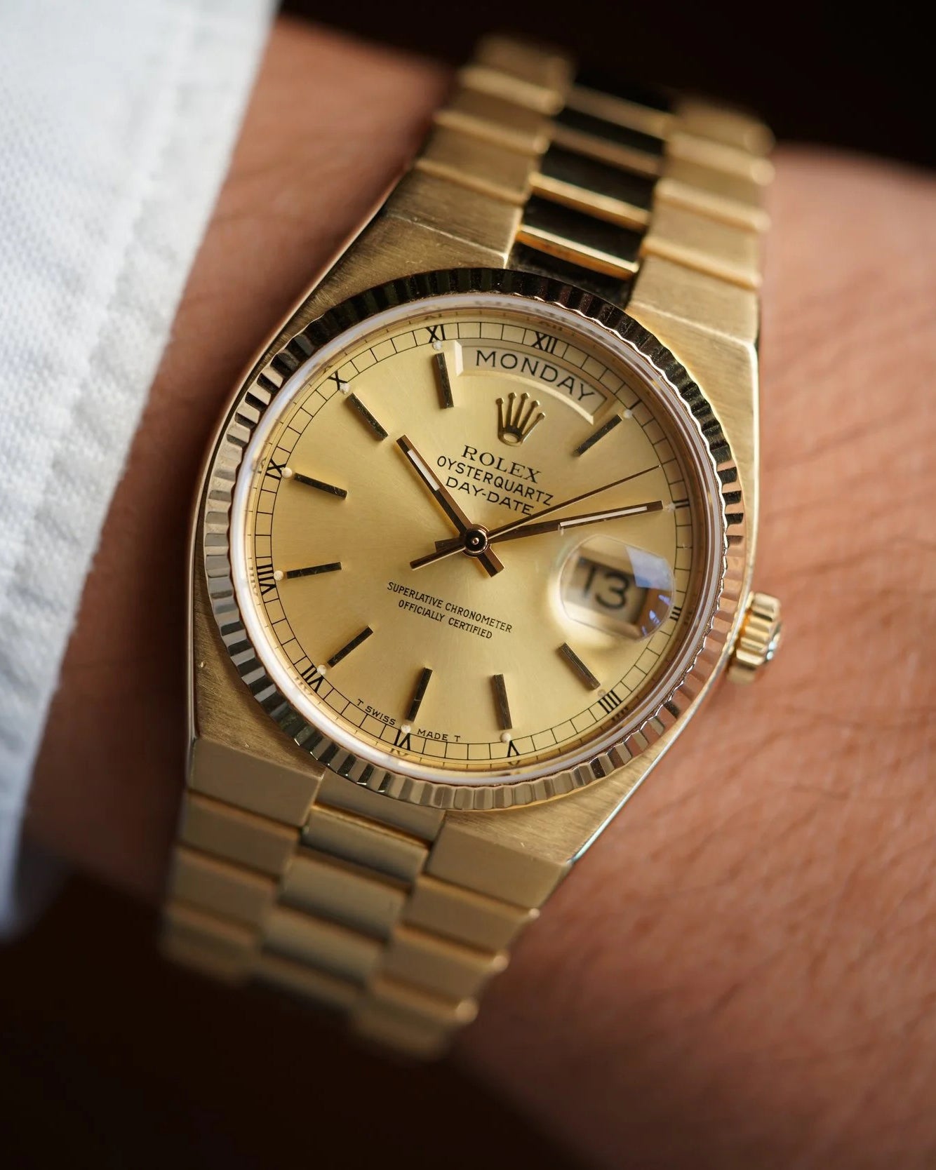 Rolex Oysterquartz Day-Date Reference 19018 CPO Box and Papers