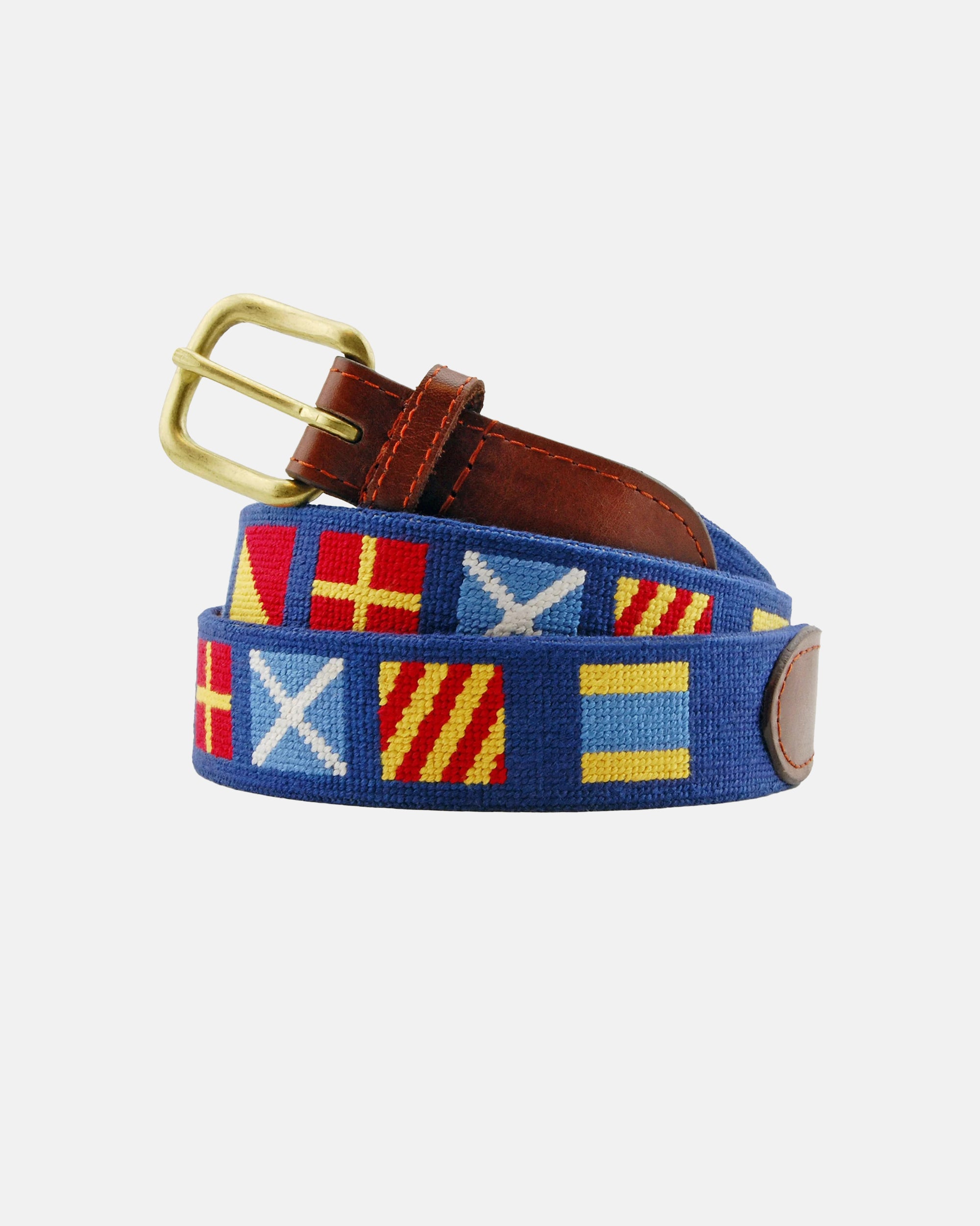 Dark 'N' Stormy Navy Needlepoint Belt