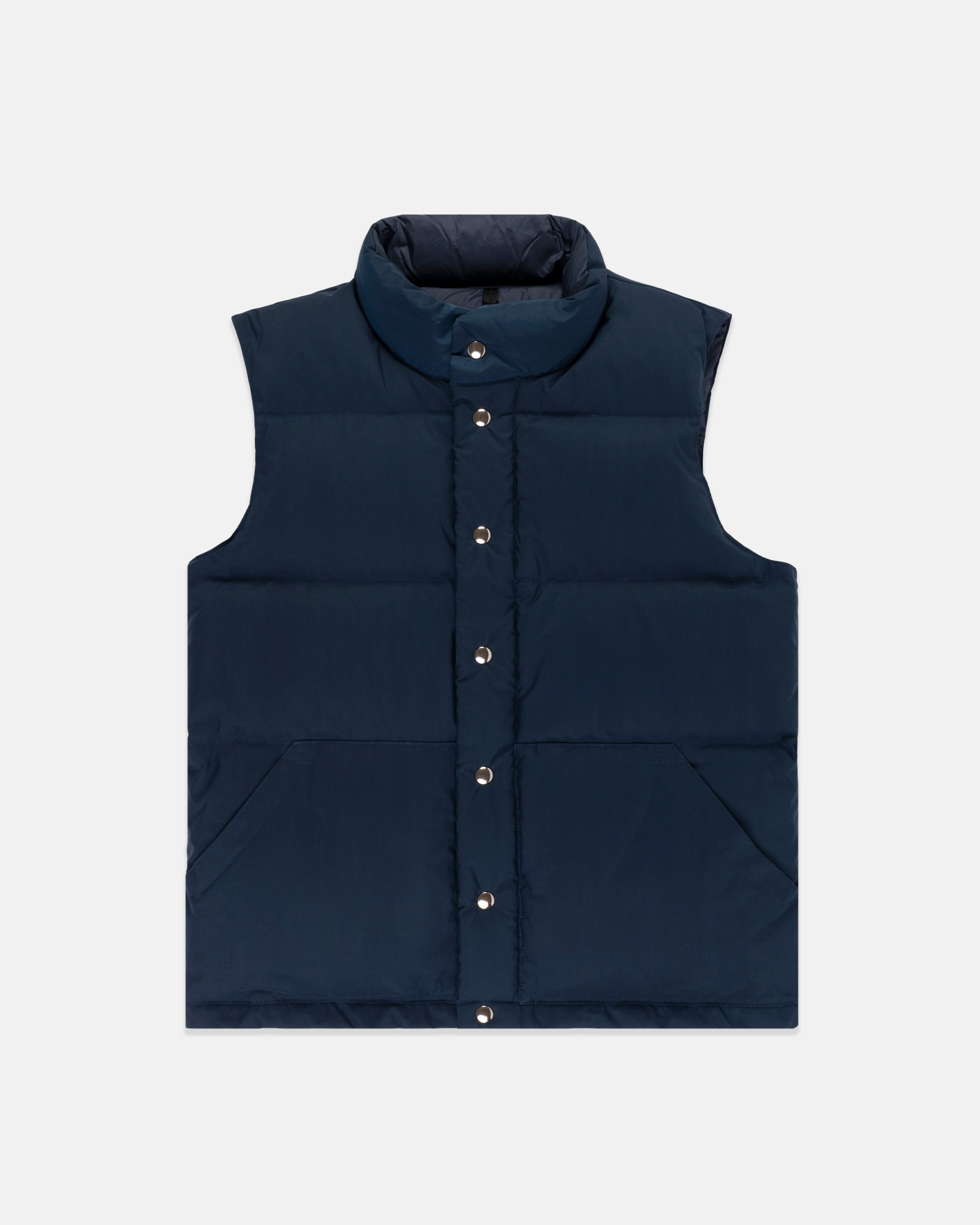 Made-in-USA Navy Crescent Down Works Italian Vest