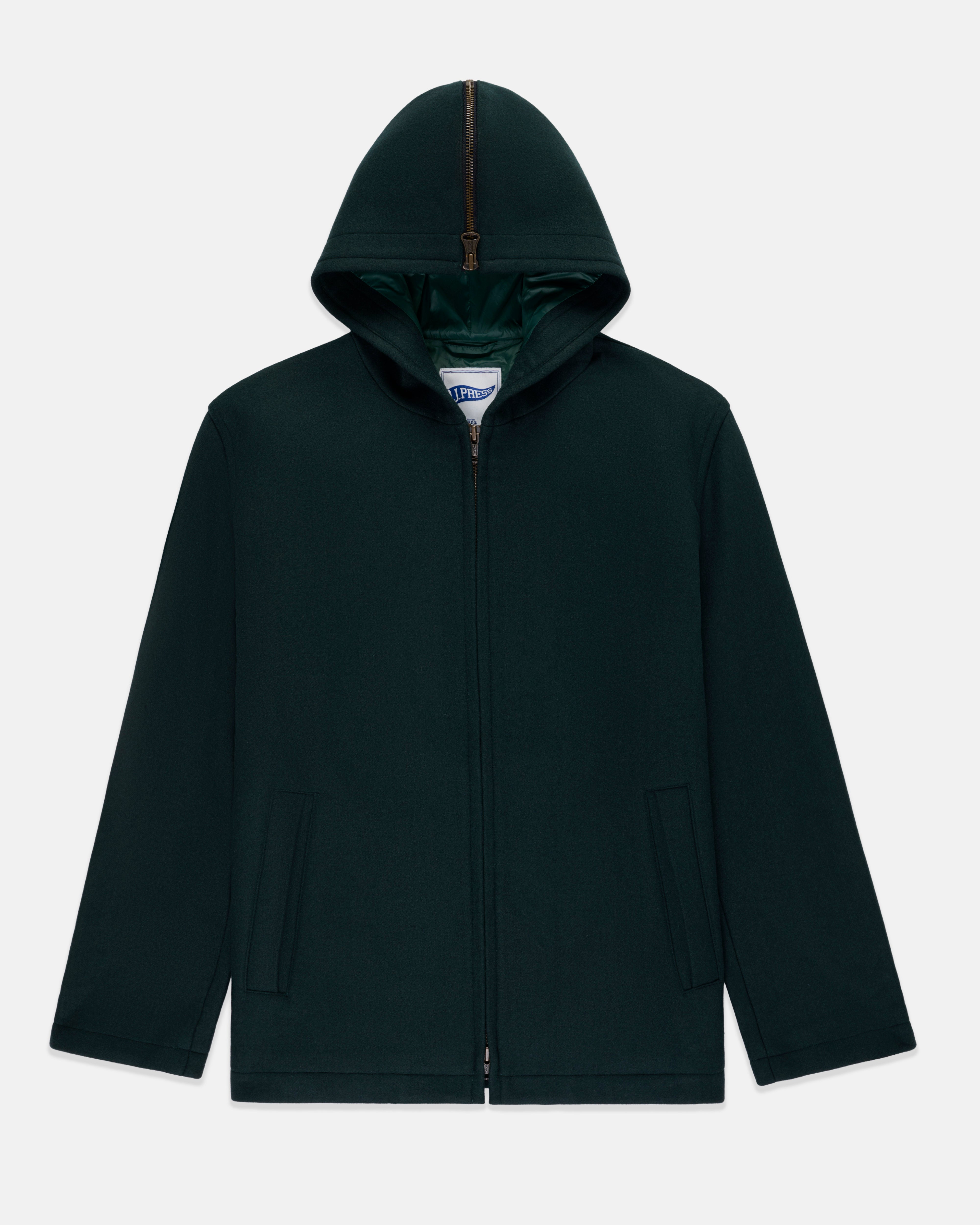 Bottle Green Melton Wool Zermatt Coat