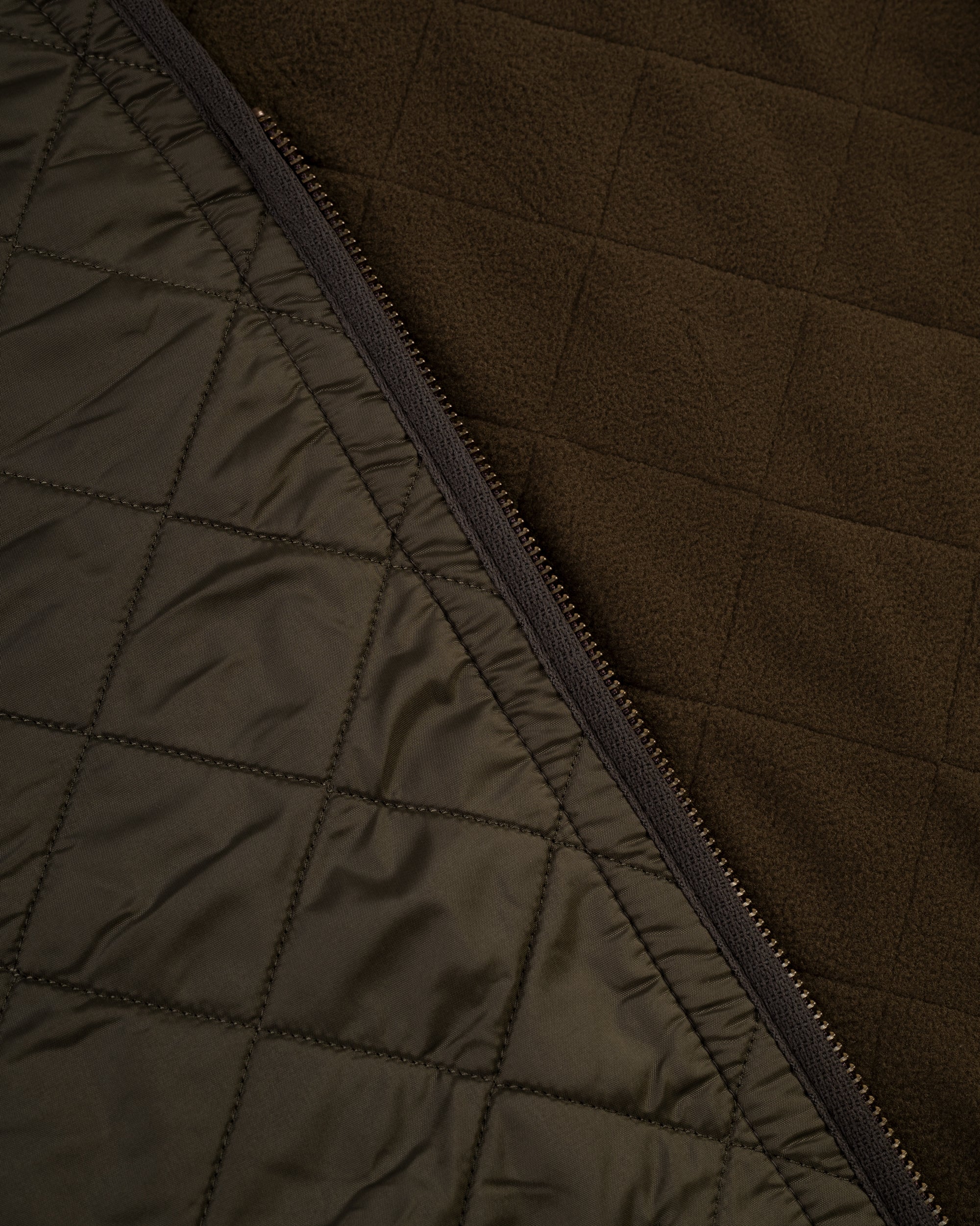 Barbour Olive Polarquilt Zip-In Waistcoat Liner