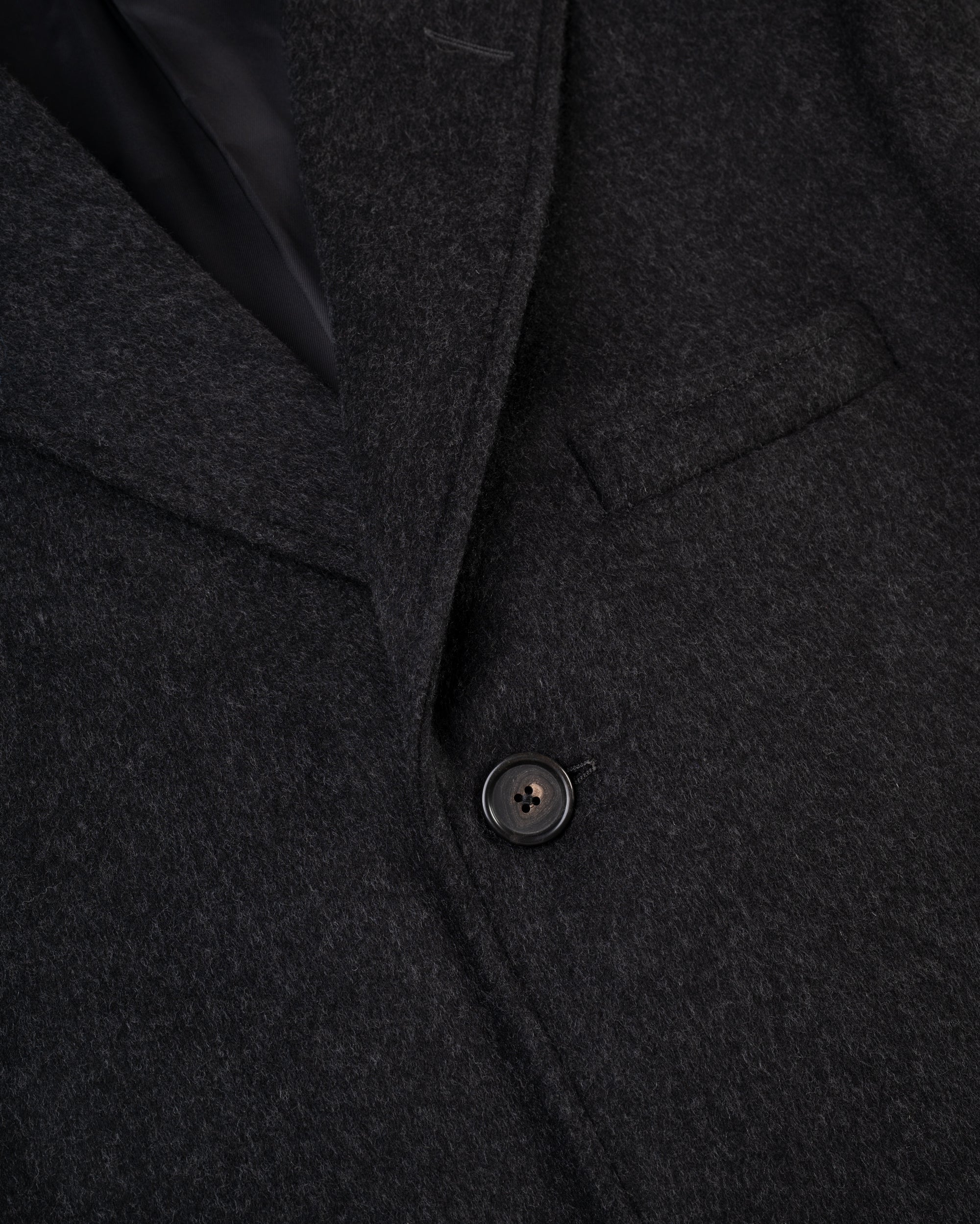 Made-in-USA Charcoal Wool/Cashmere Topcoat