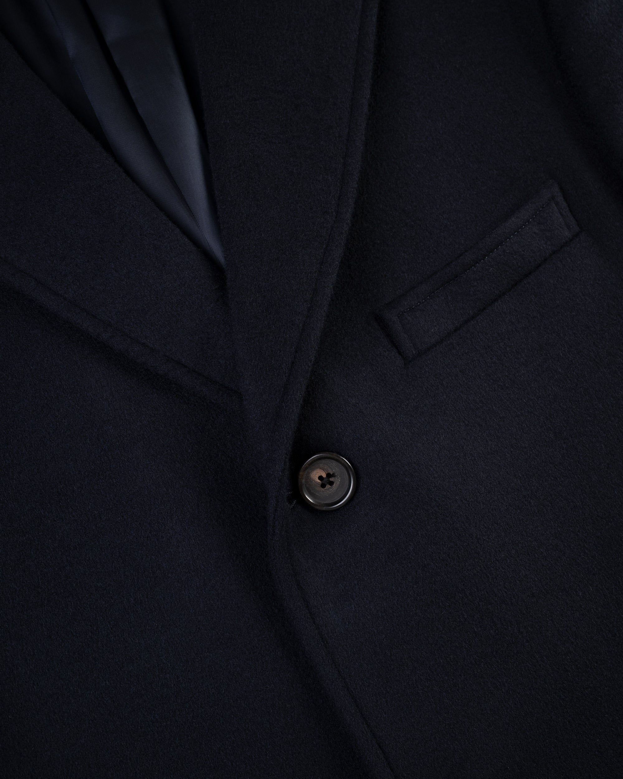 Made-in-USA Navy Wool/Cashmere Topcoat