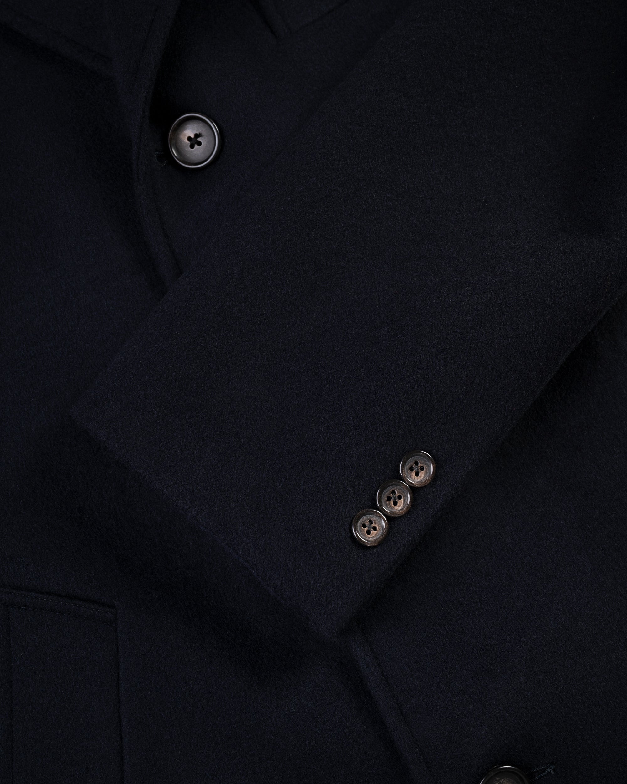 Made-in-USA Navy Wool/Cashmere Topcoat
