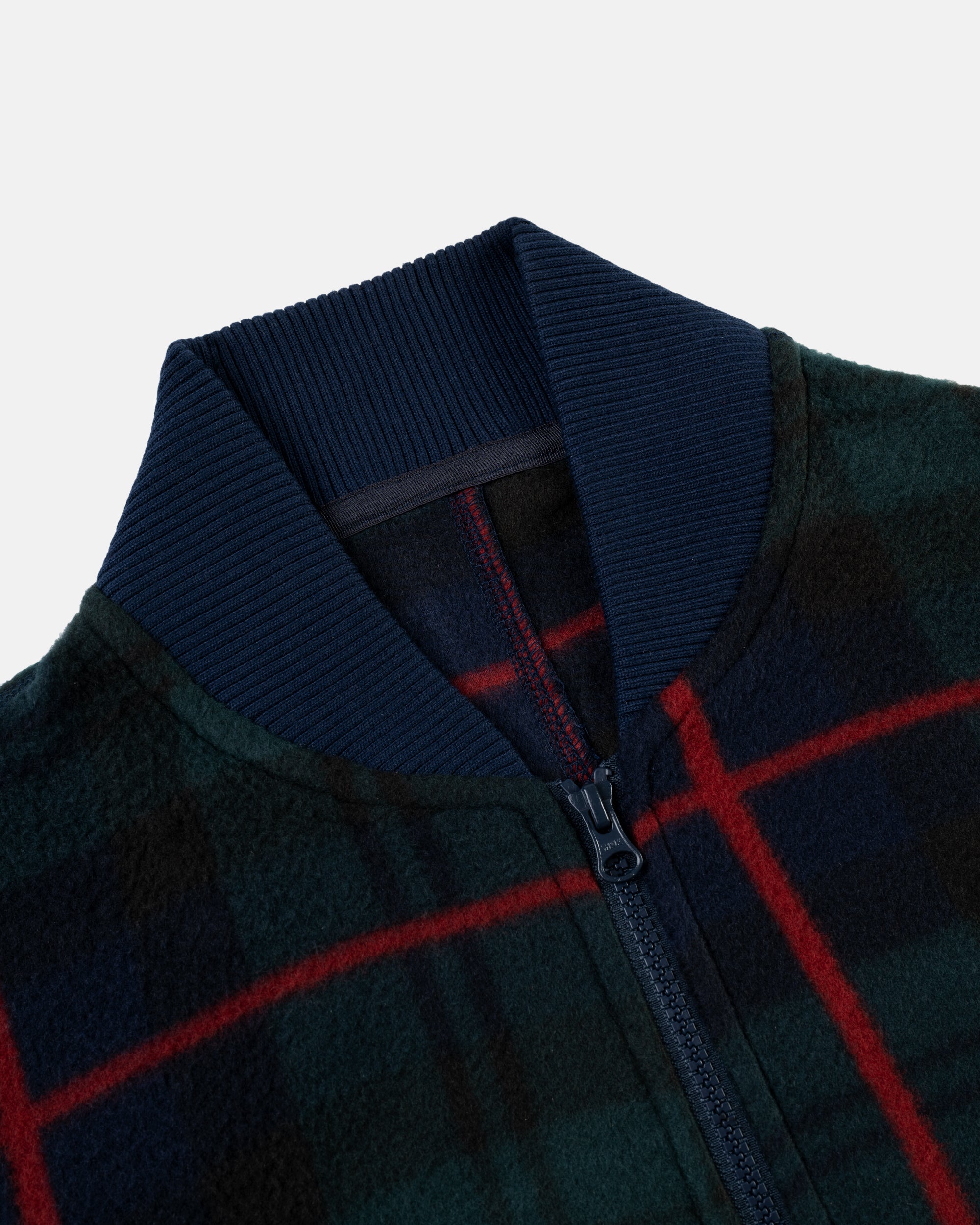 Blackwatch Tartan Polar Fleece Track Jacket