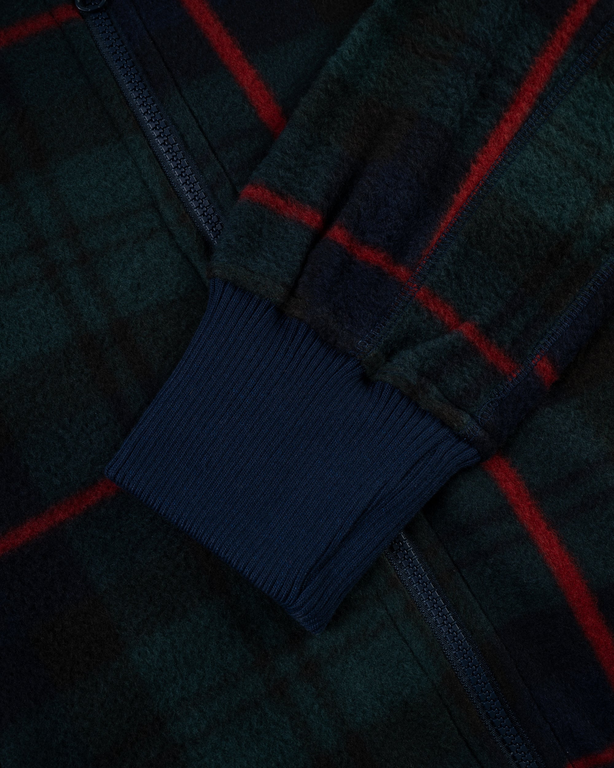 Blackwatch Tartan Polar Fleece Track Jacket