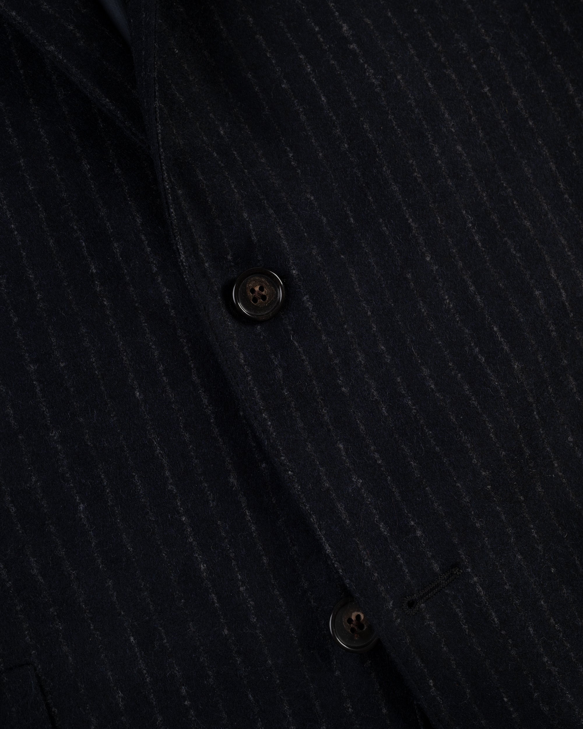 Made-in-USA Navy Chalkstripe Fox Flannel Suit