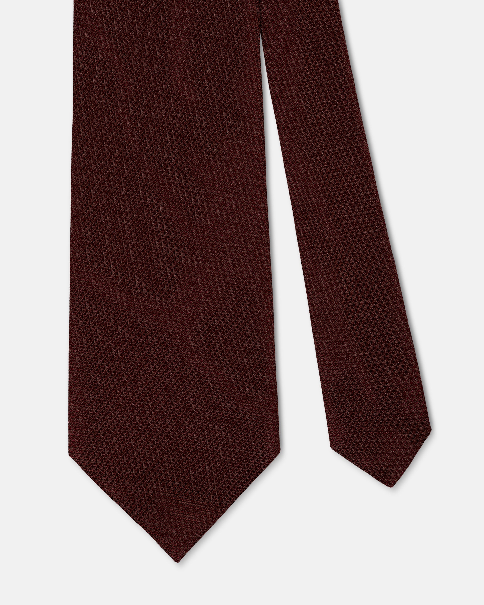 Made-in-England Solid Burgundy Grenadine Tie