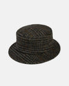 Made-in-Italy Olive Glen Plaid Harris Tweed Bucket Hat