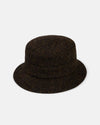 Made-in-Italy Brown & Olive Ticweave Harris Tweed Bucket Hat