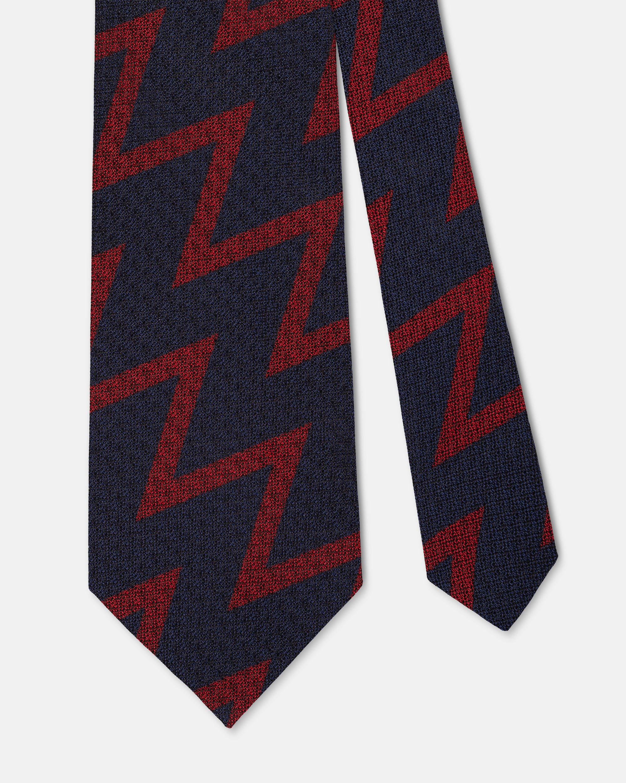 Made-in-USA Royal Artillery Zig Zag Non-Crease Silk Tie