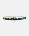 Made-in-USA Nautical Flags Motif D Ring Belt
