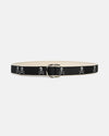 Made-in-USA Skull & Bones Motif D Ring Belt