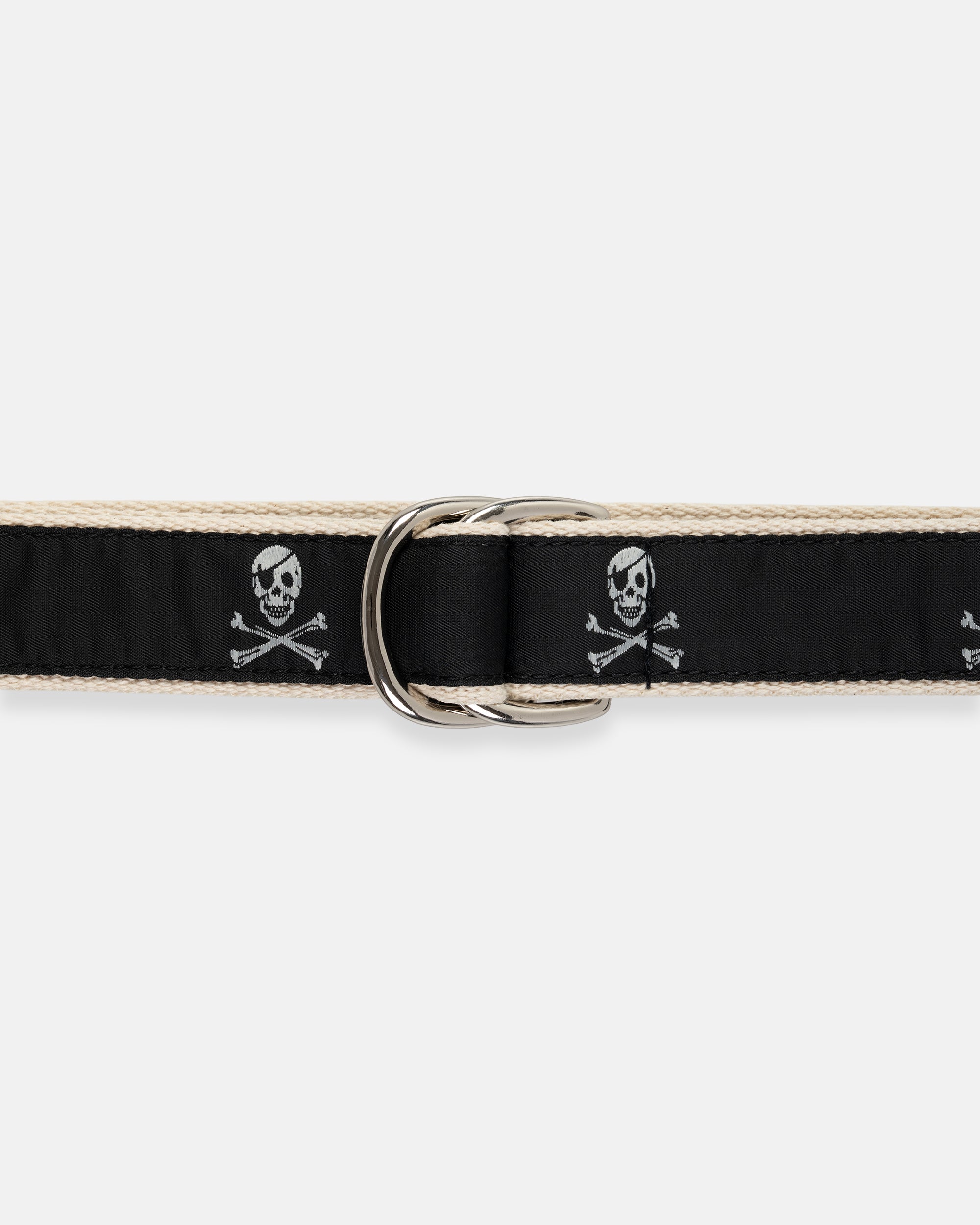 Made-in-USA Skull & Bones Motif D Ring Belt