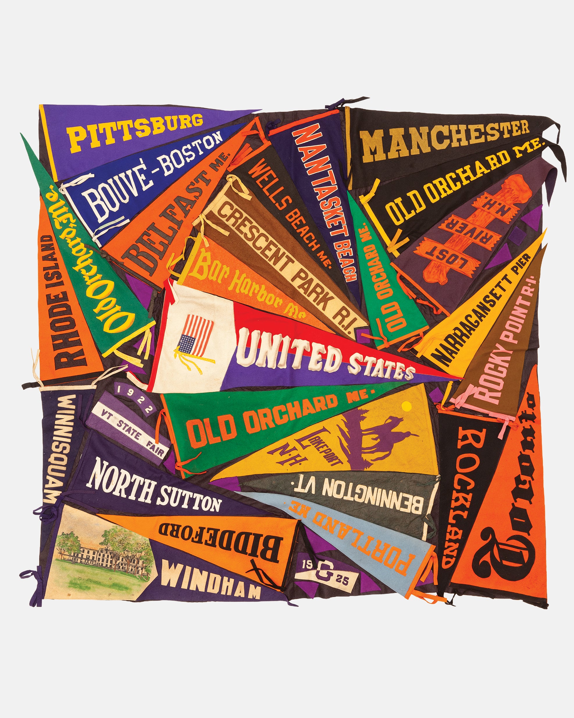 Vintage Pennant Quilt -  Town and Country #1