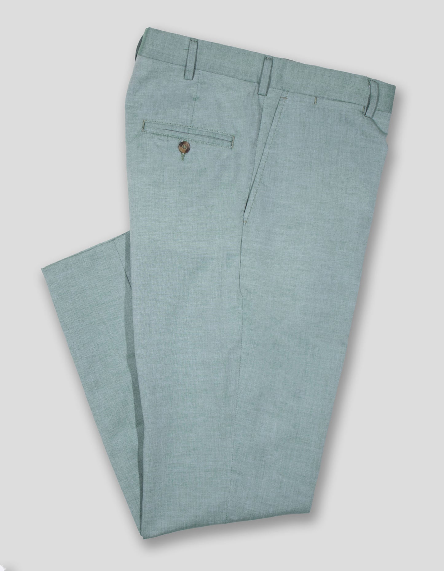 GREEN CHAMBRAY PANT - CLASSIC FIT
