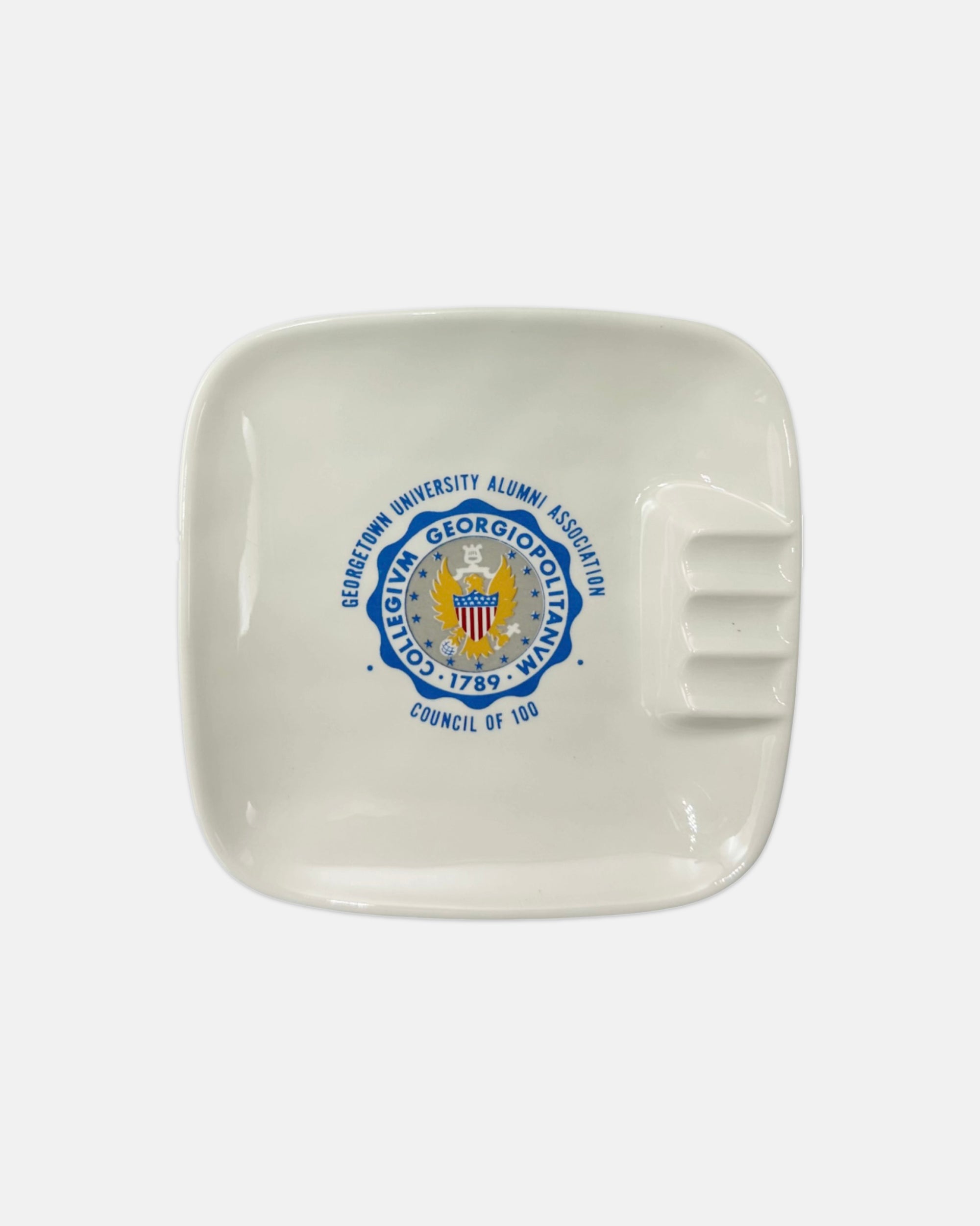 Vintage Georgetown University Alumni Association Ceramic Ashtray Catchall Dish