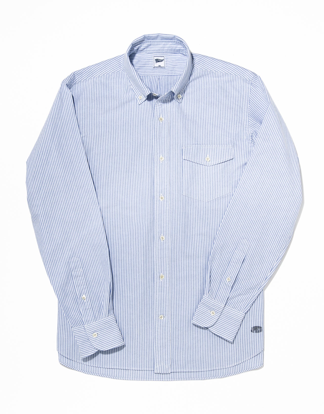 BLUE/WHITE STRIPE OXFORD SHIRT - TRIM FIT