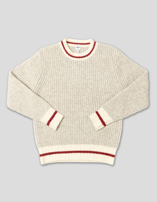 RUGGED MOCK NECK SWEATER - GREY