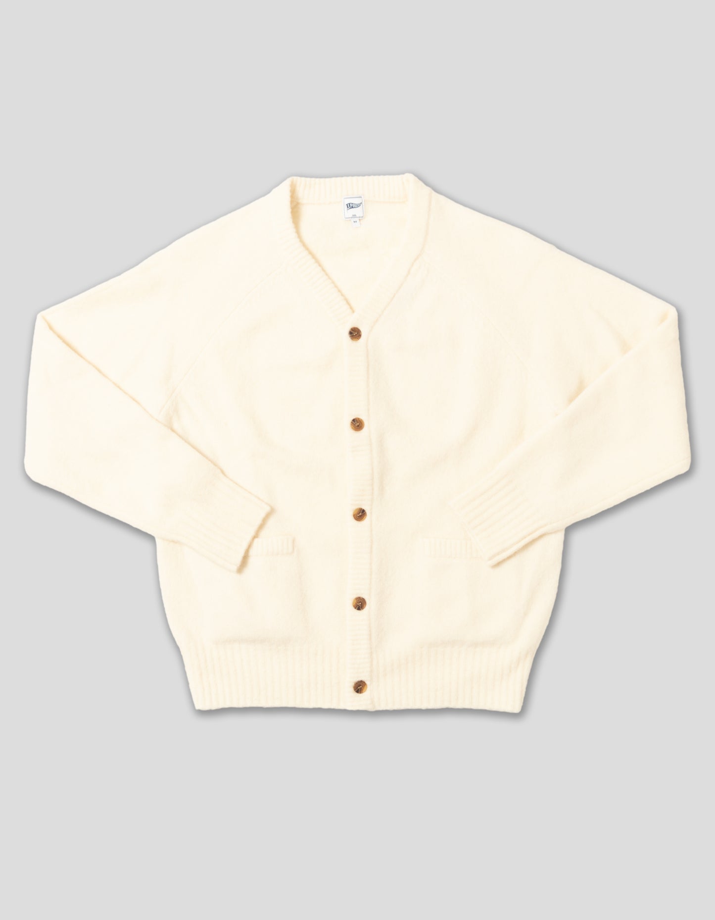 SOLID CARDIGAN SWEATER - CREAM