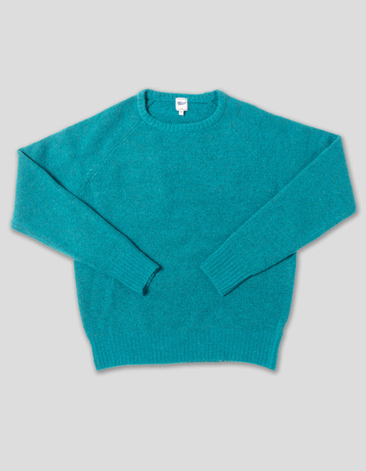 SOLID CREW NECK SWEATER - TURQUOISE