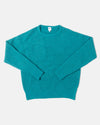 Solid Turquoise Crewneck Sweater - Trim Fit