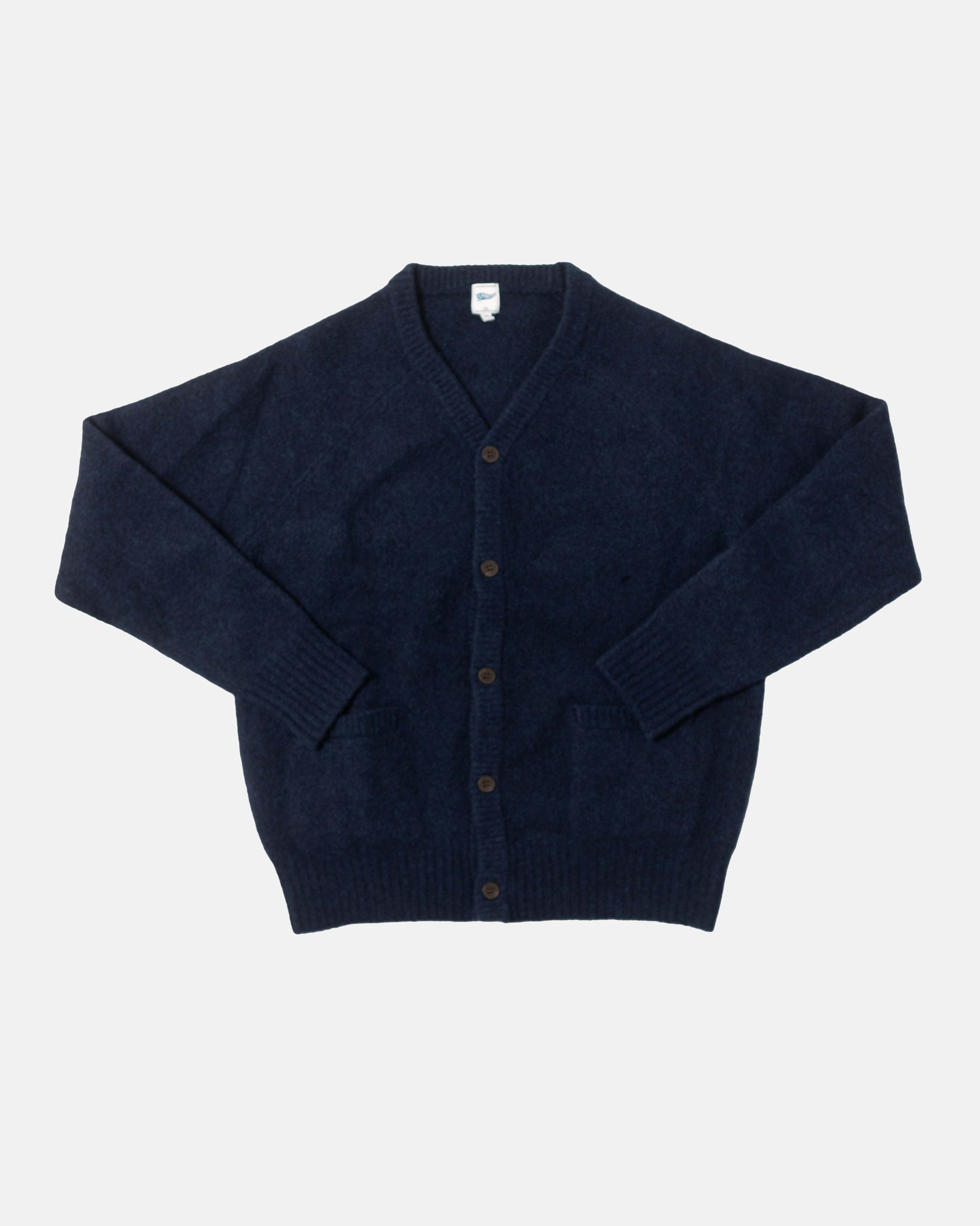 Solid Navy Cardigan Sweater - Trim Fit
