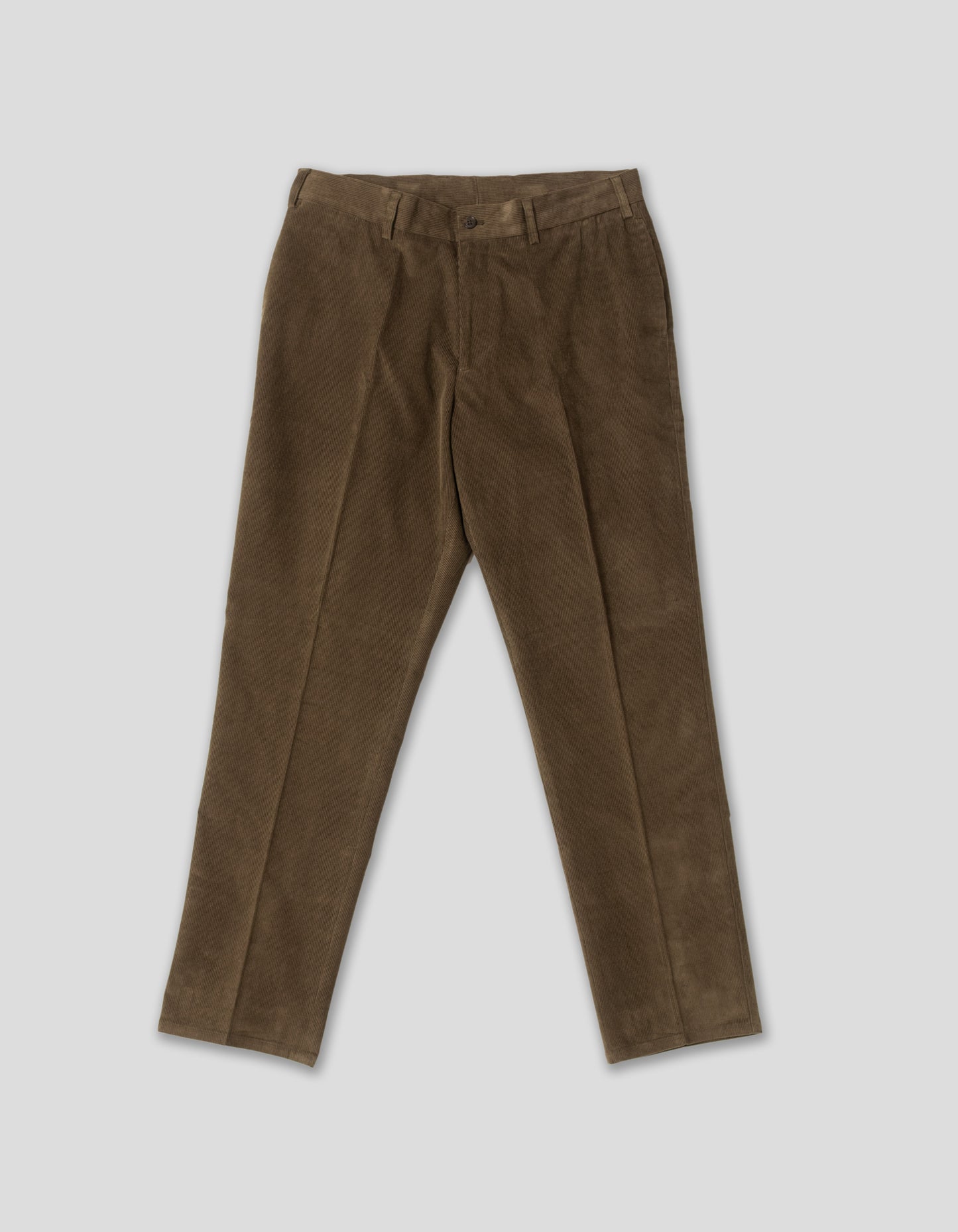 NARROW WALE CORDUROY TROUSERS - OLIVE